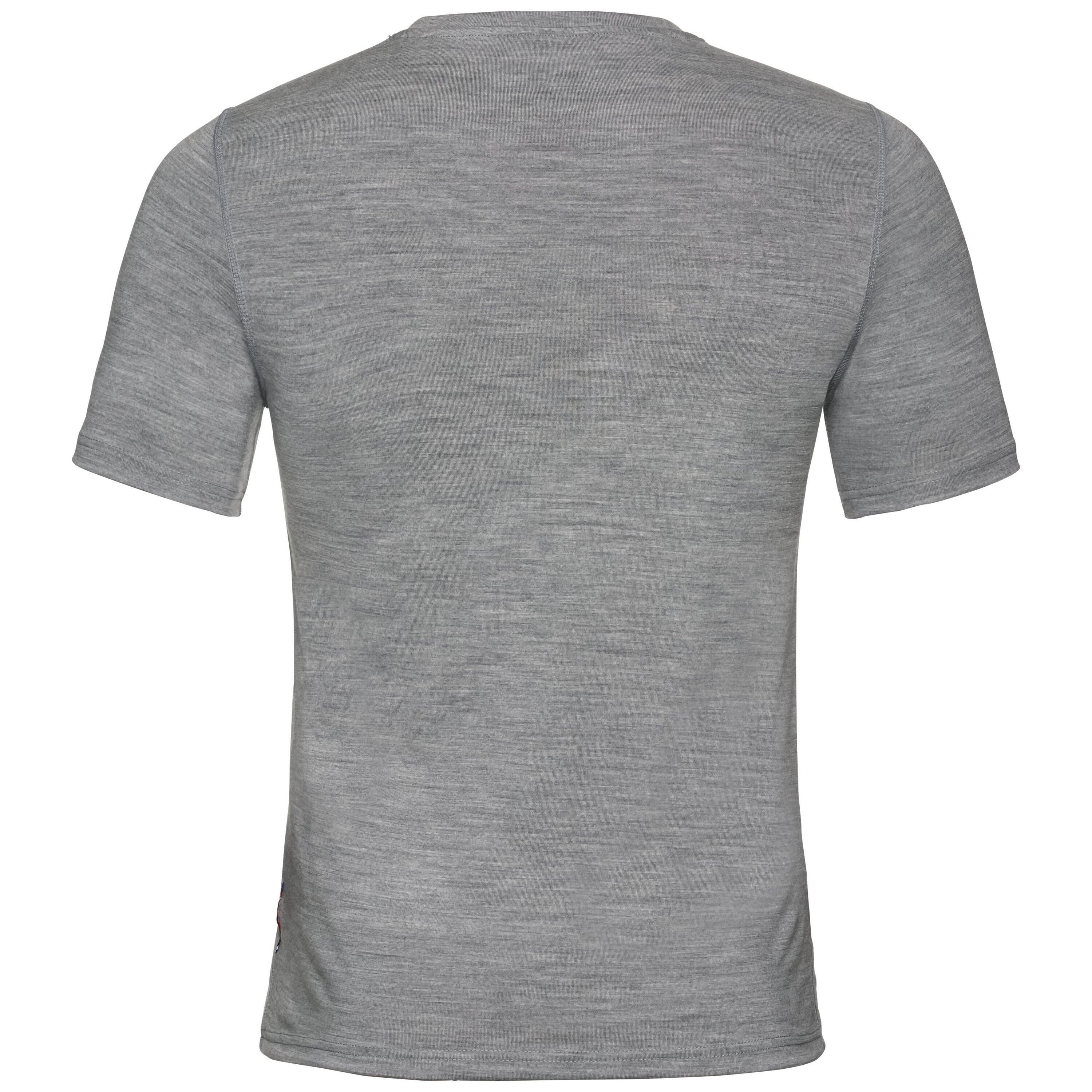 Warm grey Funktionsunterhemd Merino Herren 100% Natural melange Funktionsunterwäsche T-Shirt Odlo
