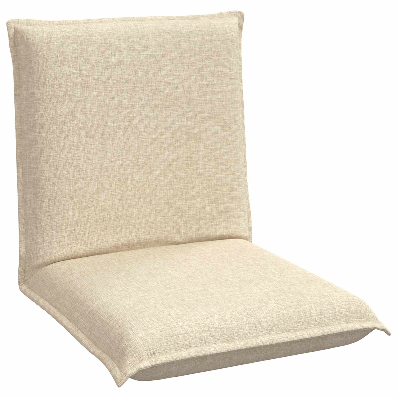 vidaXL Sessel 54 x 64 x 59 cm Bodensessel Bodenstuhl Sessel Jugendzimmer Creme 54x64