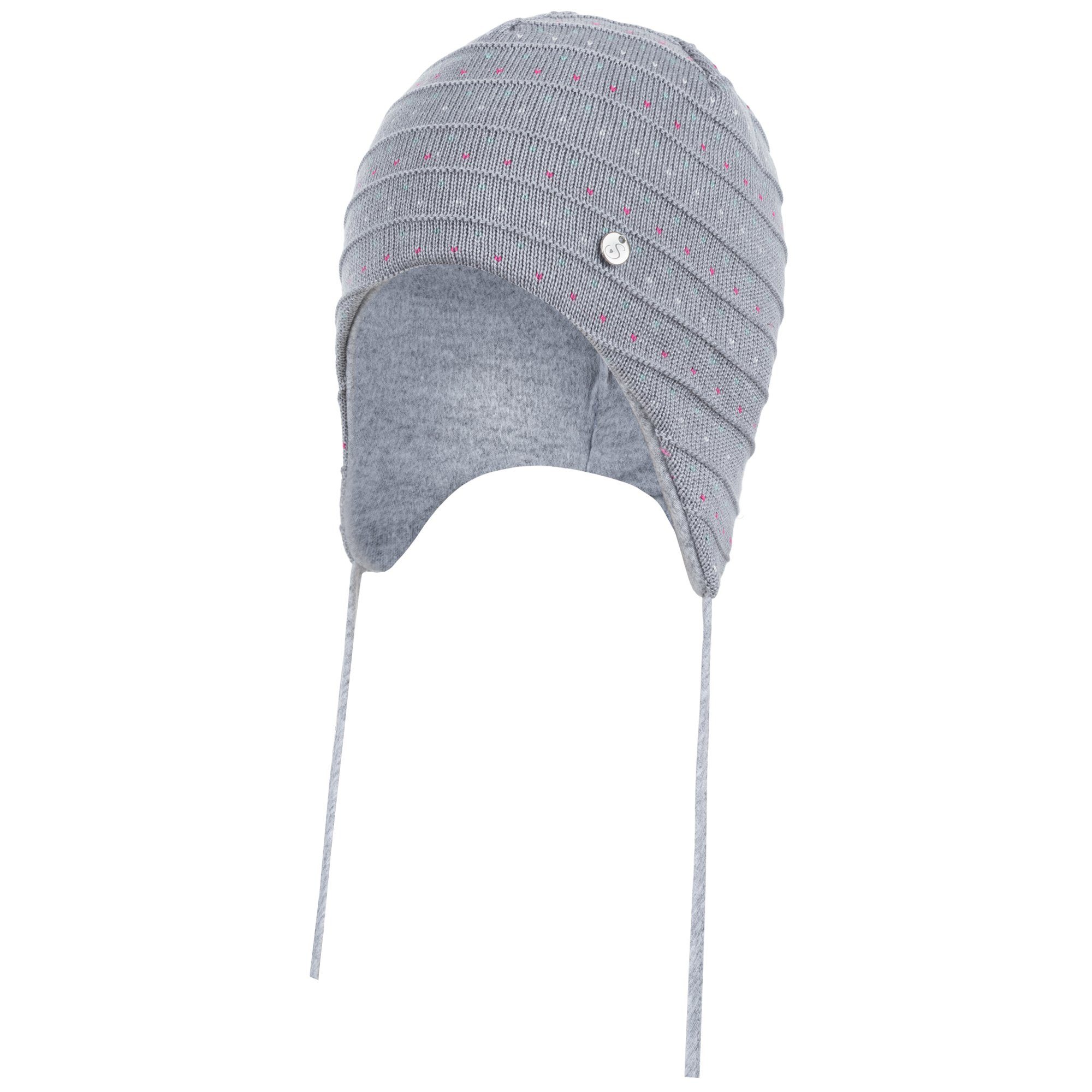 Smarilla Strickmütze Bindemütze Babymütze Wintermütze mit Baumwolle gefüttert
