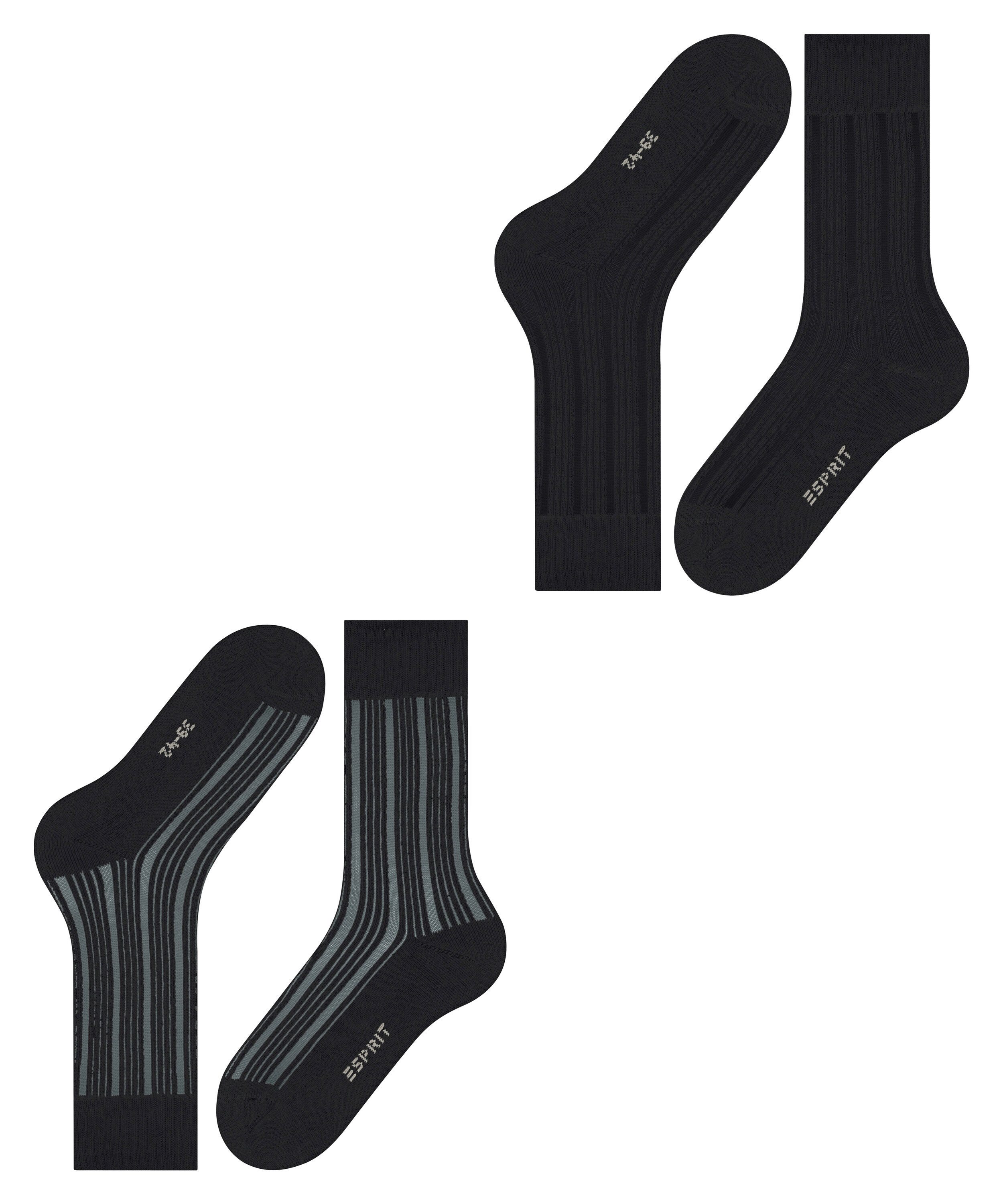 Esprit Socken Plush Rib 2-Pack Socken (2-Paar)