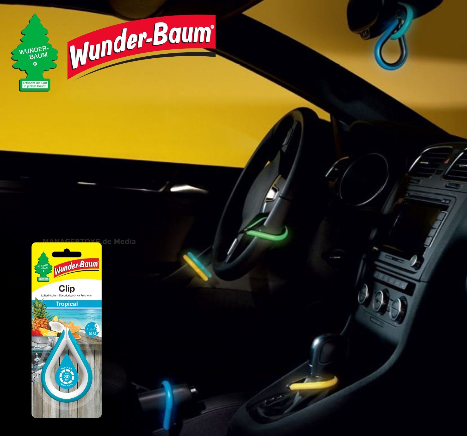 Kunstbaum Clip Tropical Wunderbaum Duft Lufterfrischer, Wunder-Baum