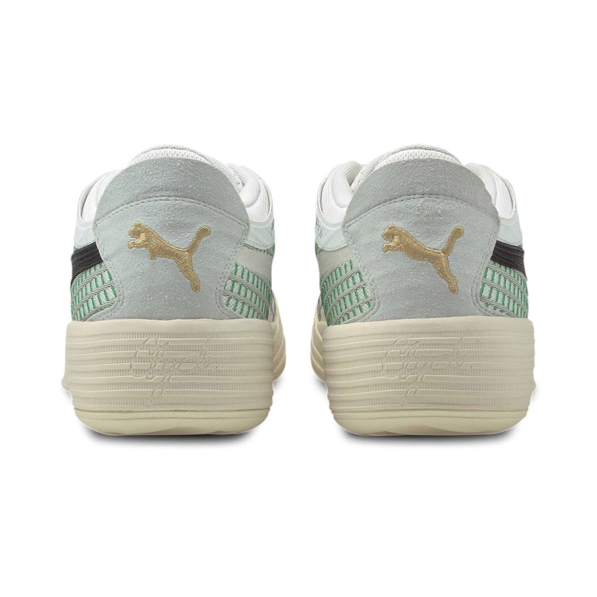 PUMA Hallen-Indoorschuhe Clyde AllPro Coast 2 Coast weiss/grün Herren Badmintonschuh