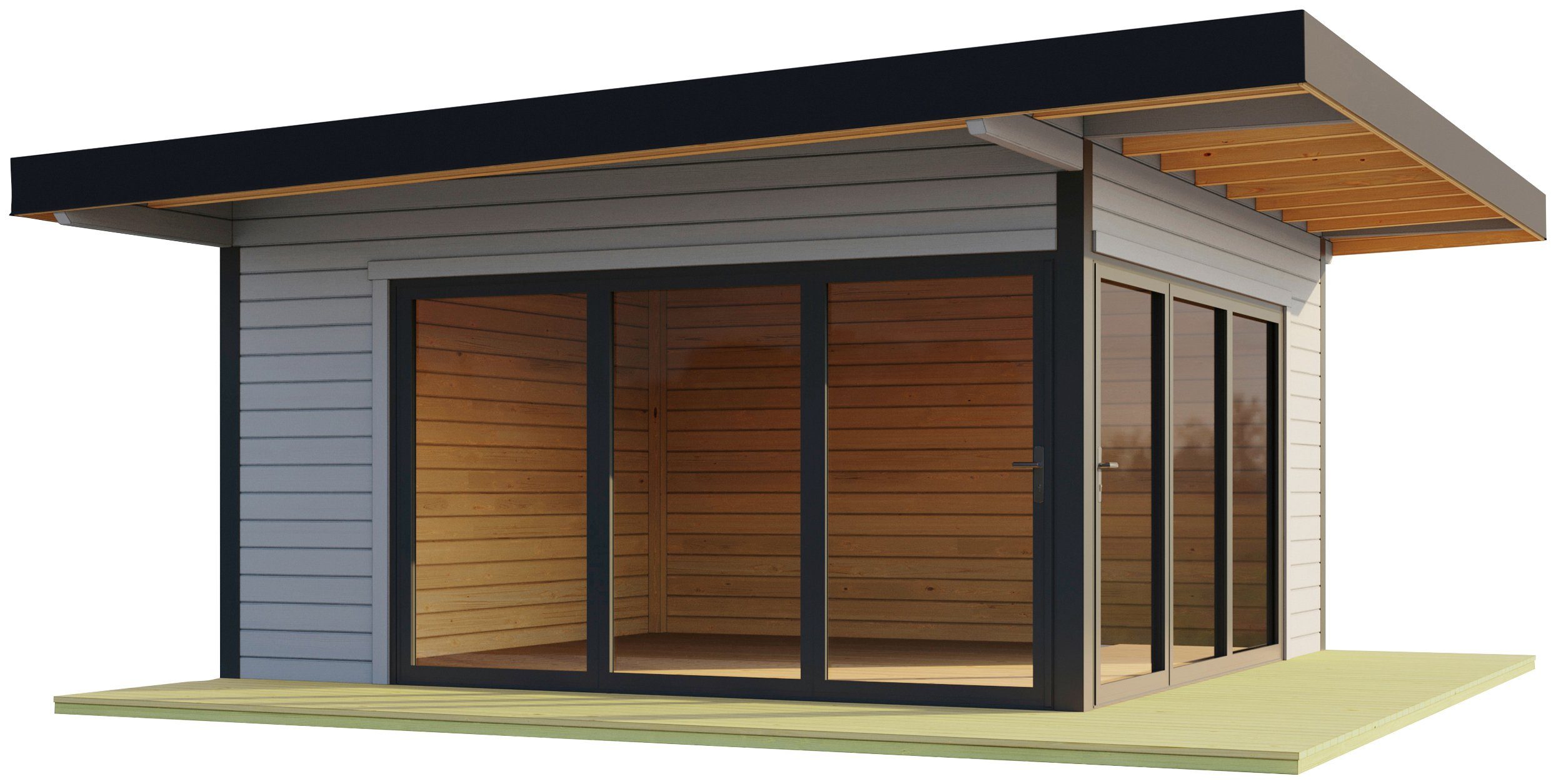 LASITA MAJA Gartenhaus DOMEO 9, BxT: 590x590 cm, (Set), mit Überdachung