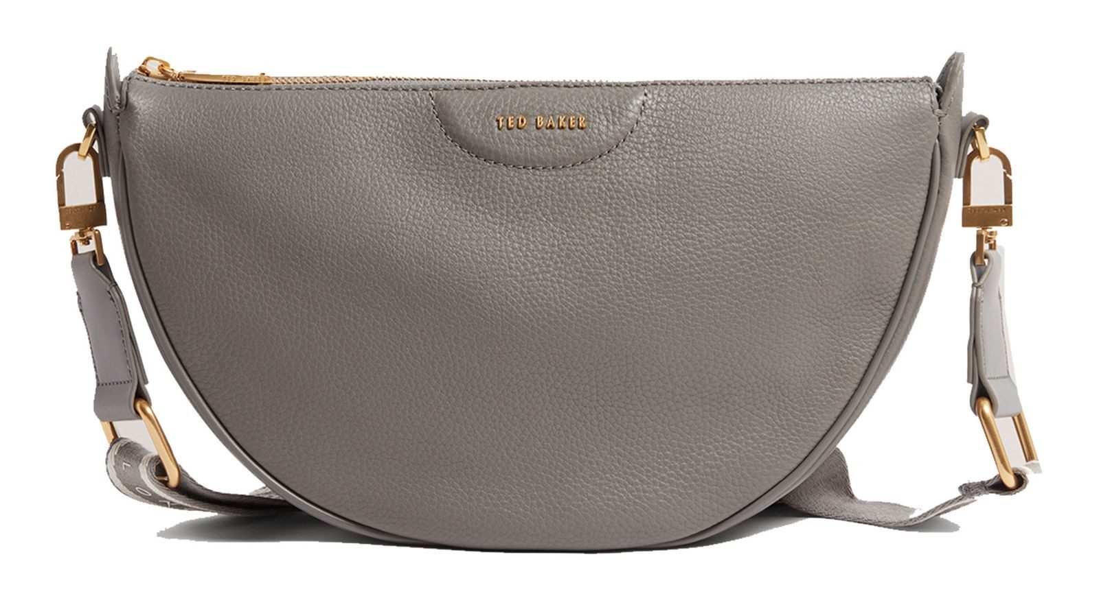 Ted Baker Umhängetasche Essina Webbing Leather Half Moon Crossbody Bag, aus echtem Rindsleder