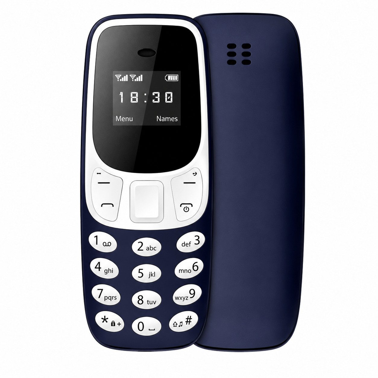 Athlix SERVO BM10 Mini-Funktionstelefon Kinder Rentner Handy (1,68 cm, MP3-Player mit geringer Strahlung und Ohrbügel-Tasche)