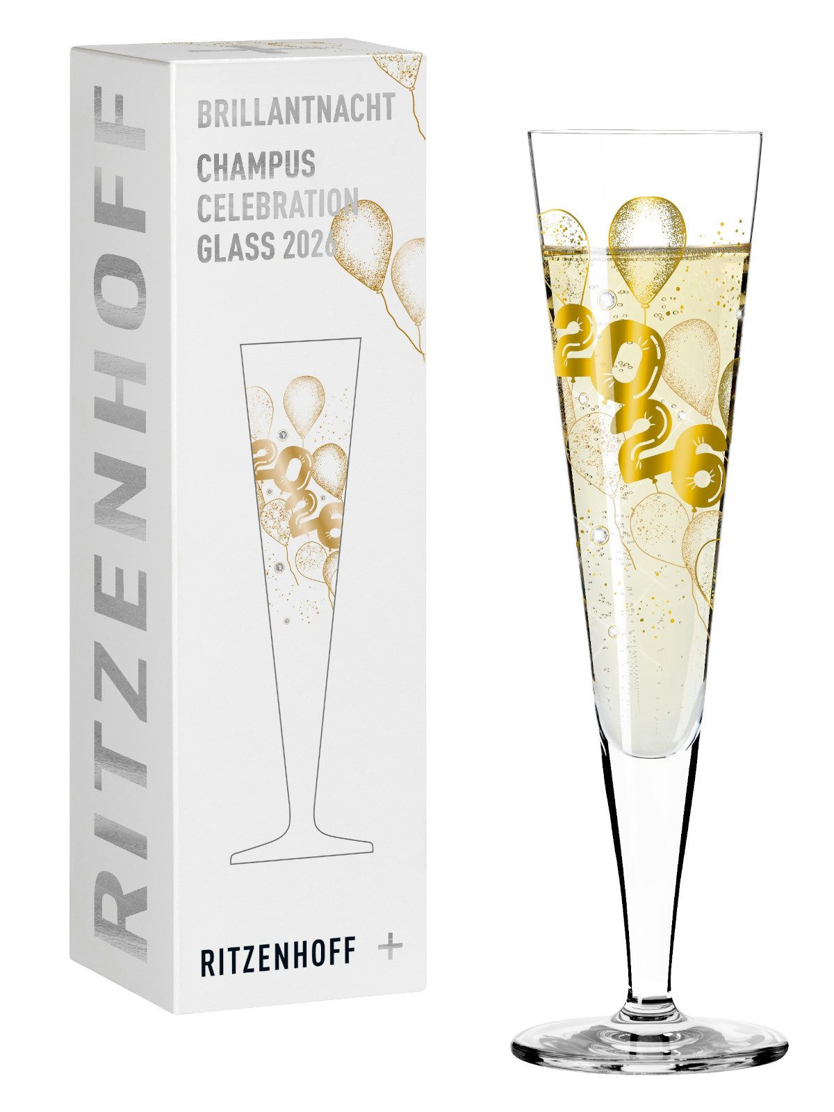 Ritzenhoff Champagnerglas Brillantnacht Champusglas RDT 2026, Kristallglas