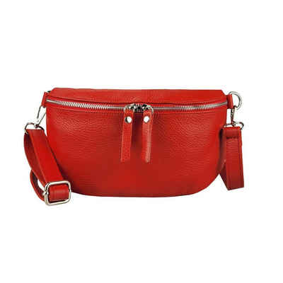 ITALYSHOP24 Bauchtasche »Damen Leder Gürteltasche Hüfttasche CrossBody Bag«, als Schultertasche, CrossOver, Umhängetasche tragbar