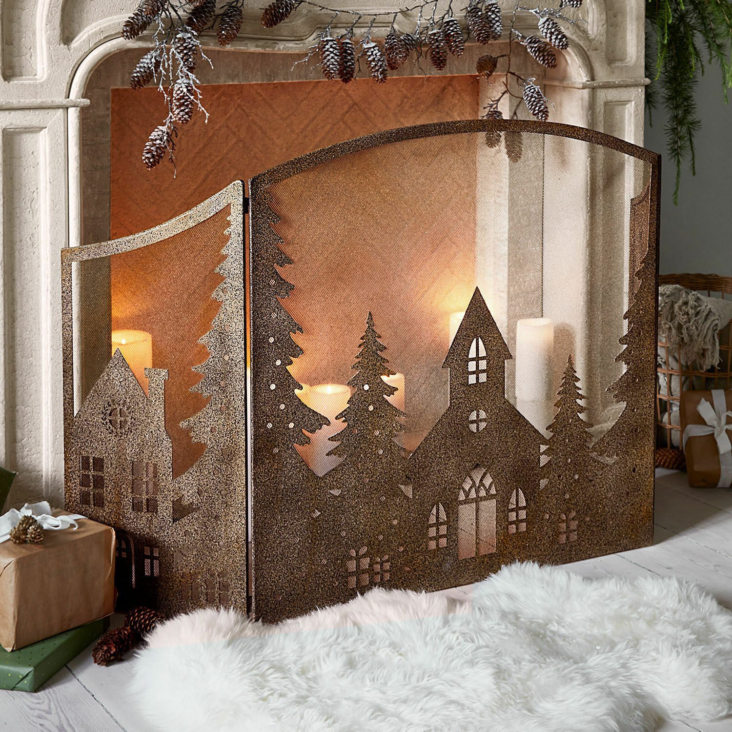 Mirabeau Weihnachtsfigur Kaminfeuerschutz Torsenholm antikbraun (kein günstig online kaufen