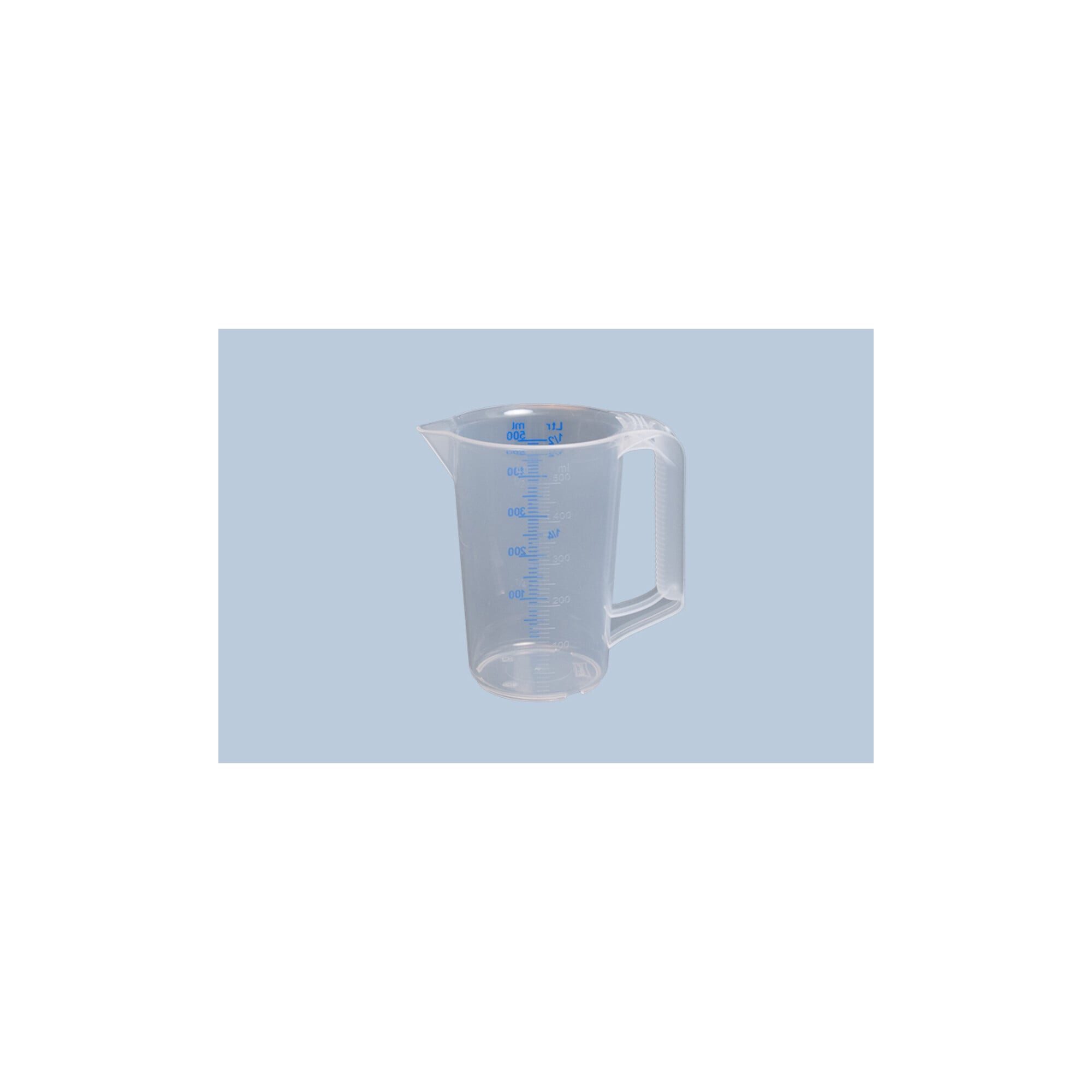 hünersdorff Aufbewahrungsbox Hünersdorff Messkanne 500 ml, PP, 2 Skalen geschlossener Griff, transp