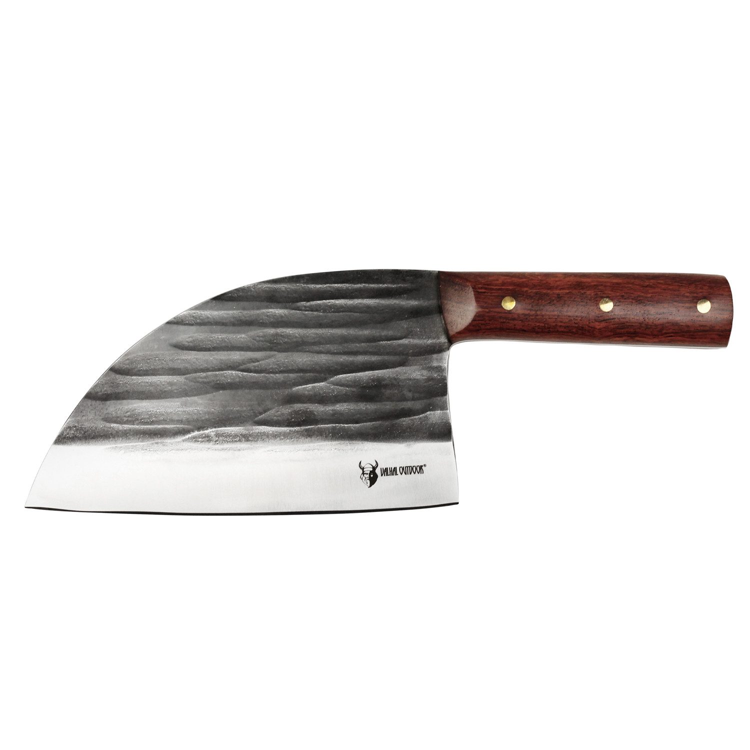 VALHAL OUTDOOR Kochmesser Valhal Outdoor Hackmesser - Edelstahl/Holz - 18cm Klinge