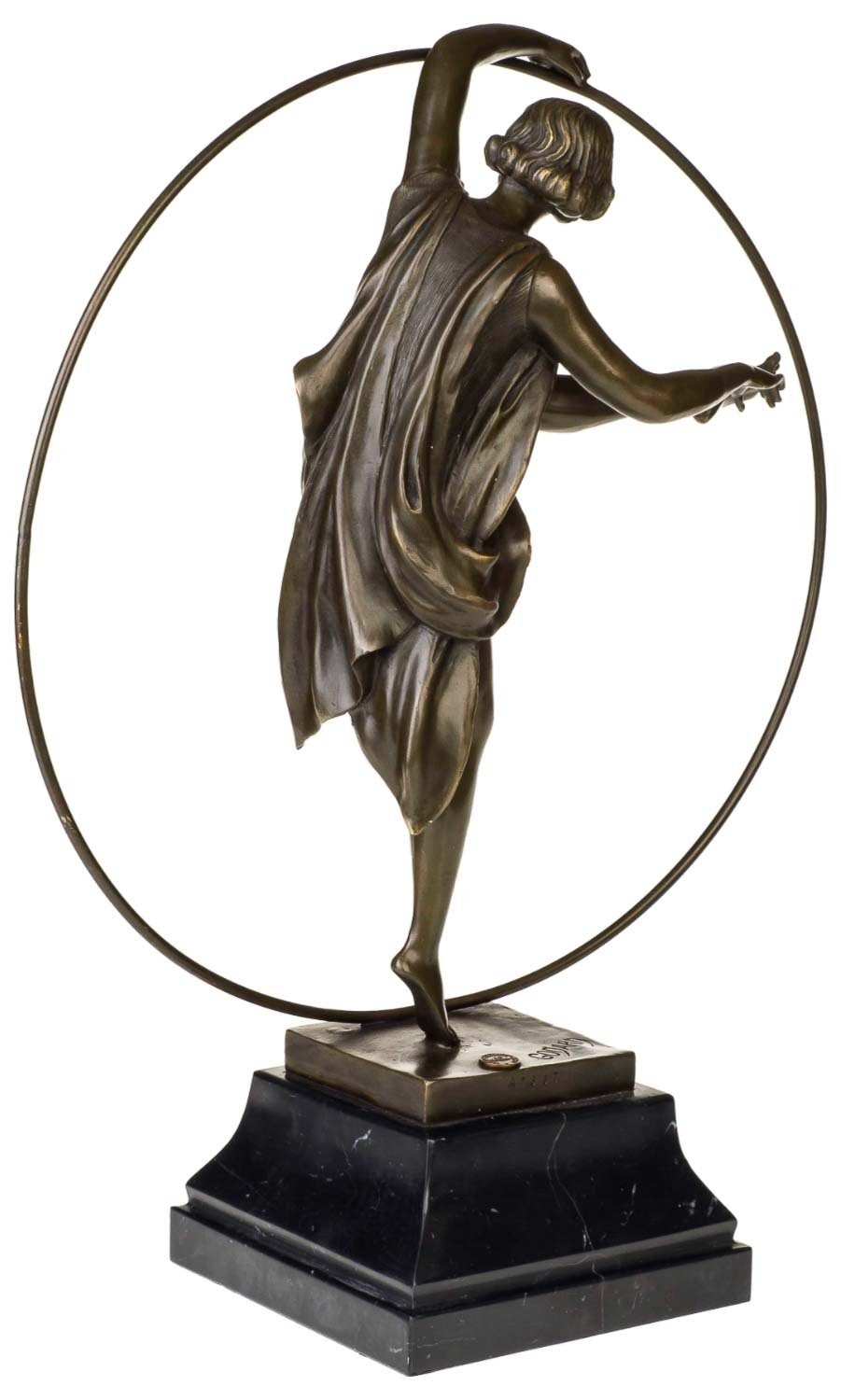 Bronzeskulptur Tänzerin Figur Antik-Stil Skulptur im 47cm - Aubaho Bronze Statue