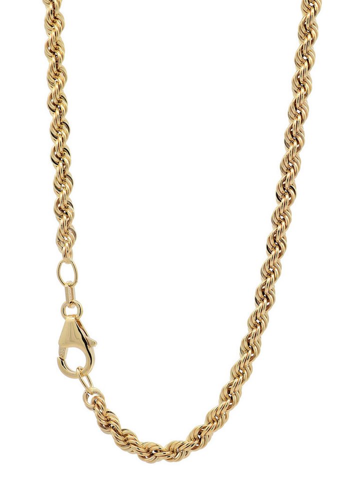 HOPLO Goldkette Goldkette Kordelkette Länge 19 cm - Breite 3,3 mm - 585-14 Karat Gold, Made in Germany