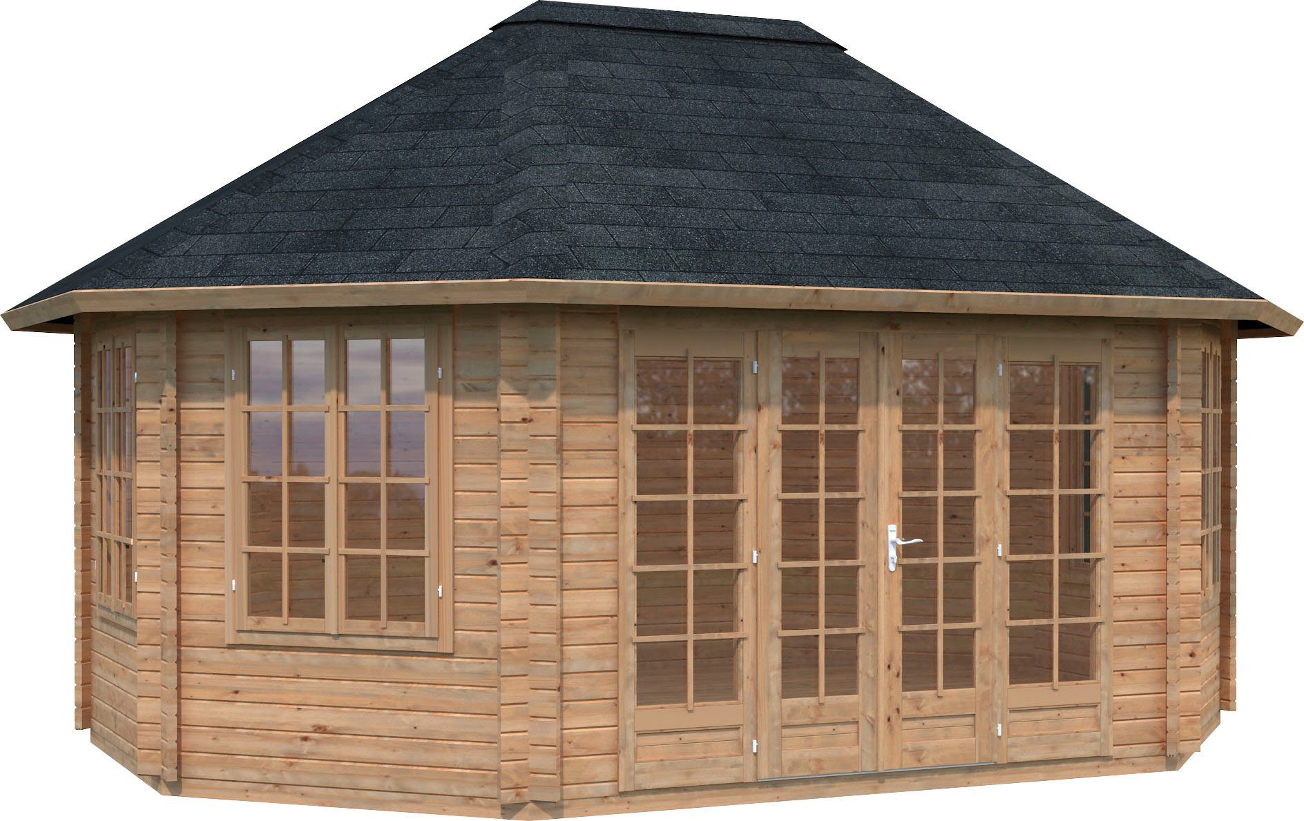 Palmako Gartenhaus Pavillon Hanna, BxT: 653x503 cm, hellbraun