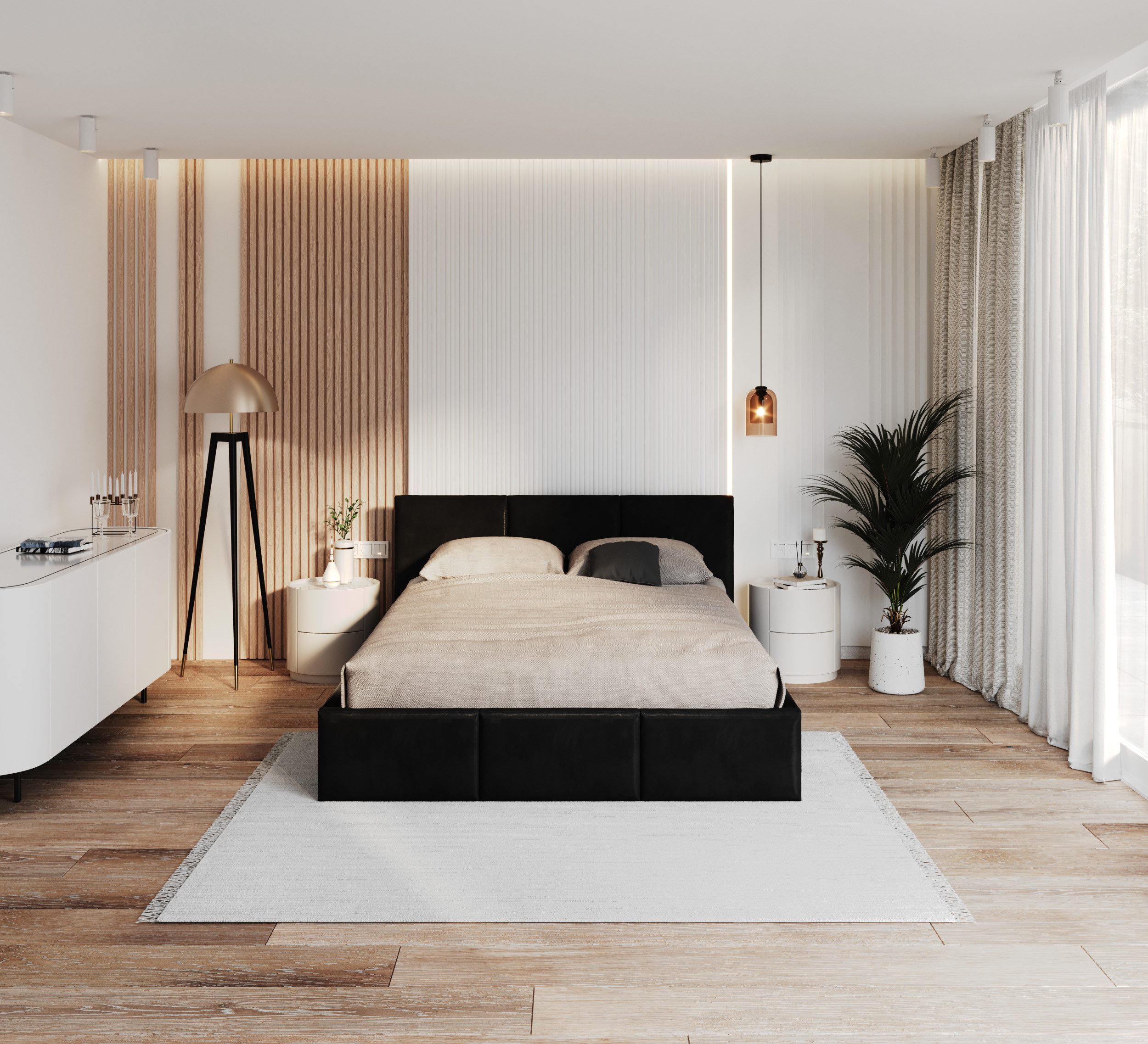 thematys Polsterbett Stauraumbett Bett mit Bettkasten - MADE IN EU - mit sa günstig online kaufen