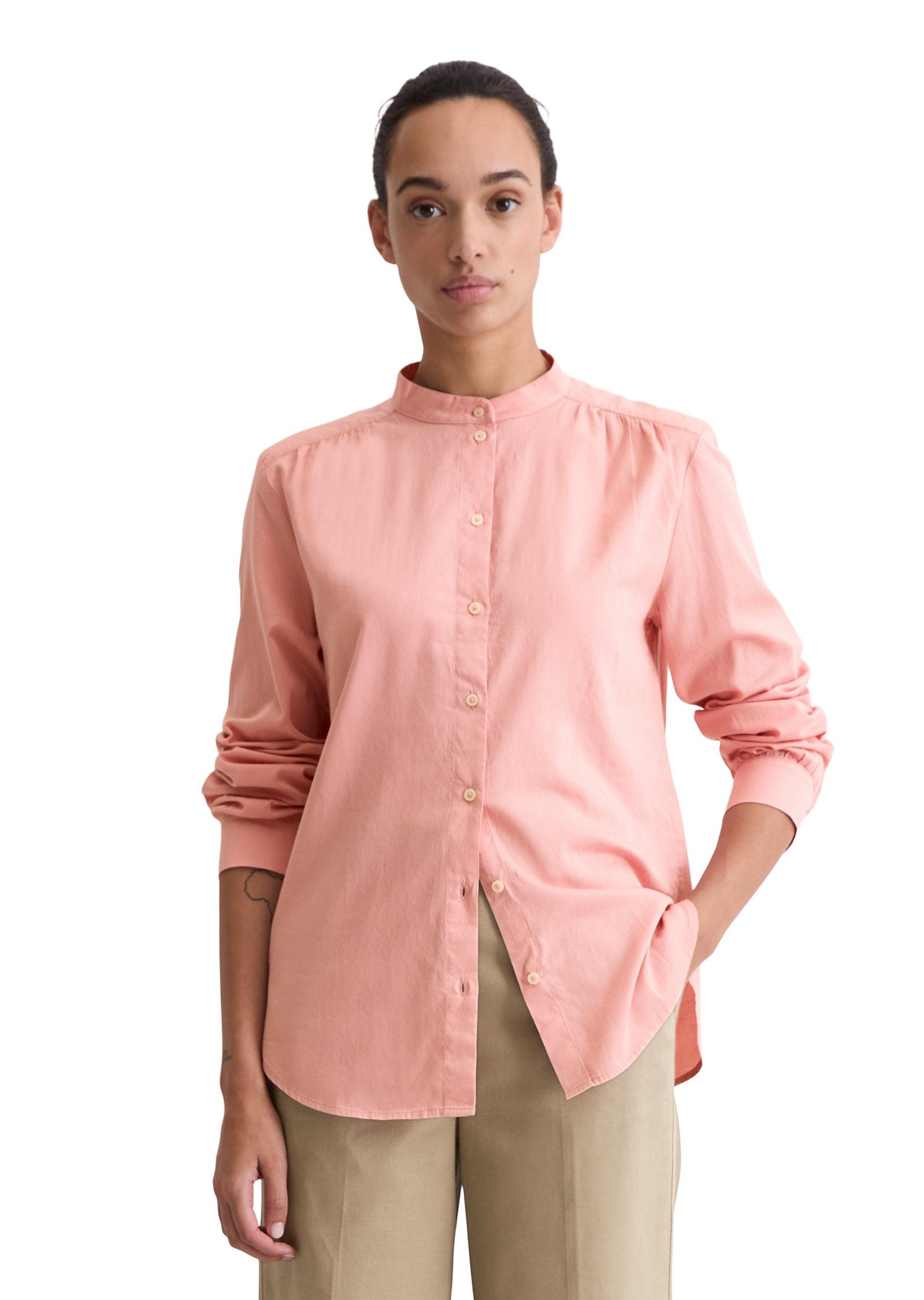 Marc O'Polo Langarmbluse aus softem Baumwoll-Satin günstig online kaufen