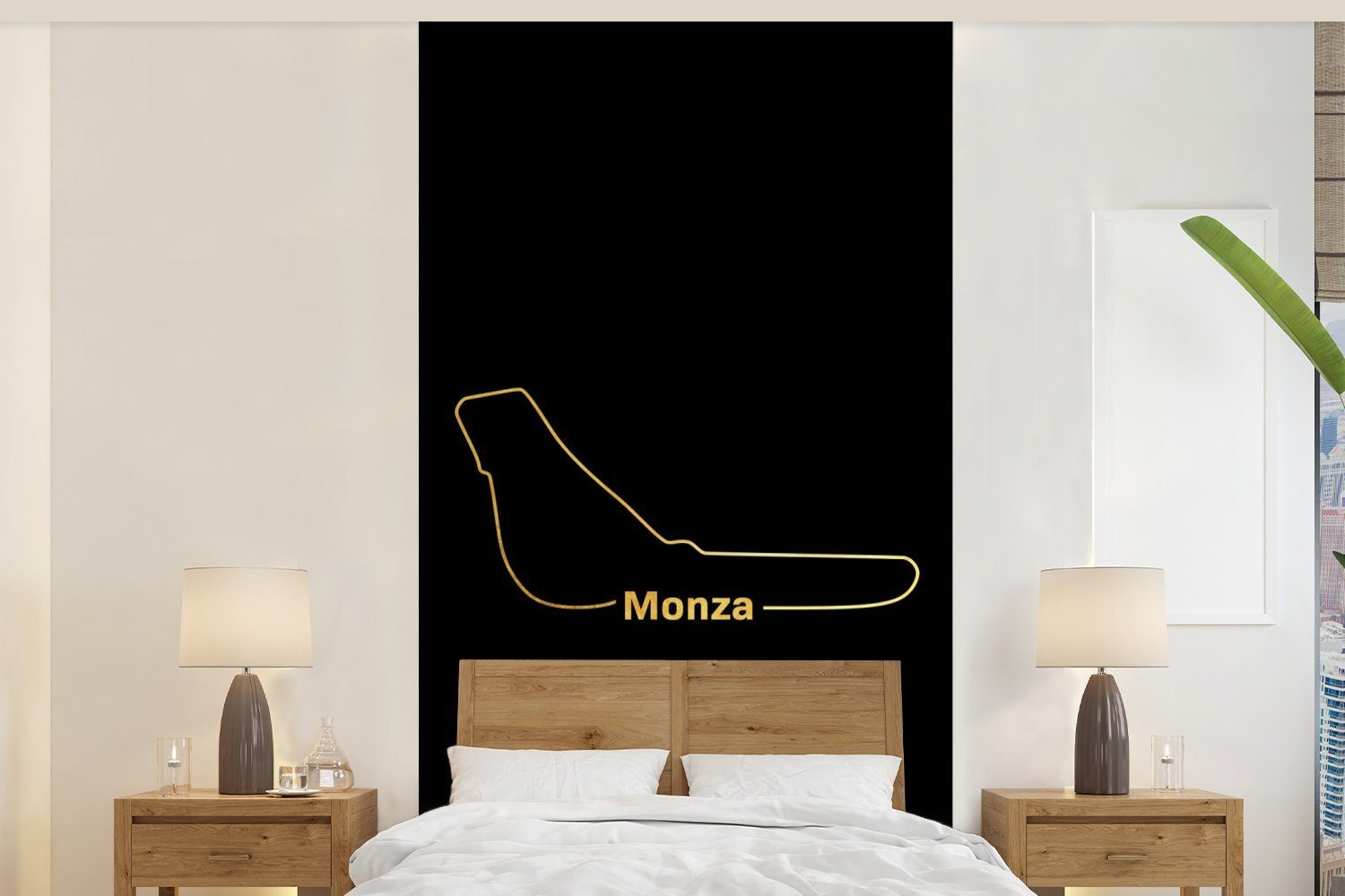 MuchoWow Fototapete Formel 1 - Monza - Rennstrecke, Matt, bedruckt, (2 St), Vliestapete für Wohnzimmer Schlafzimmer Küche, Fototapete