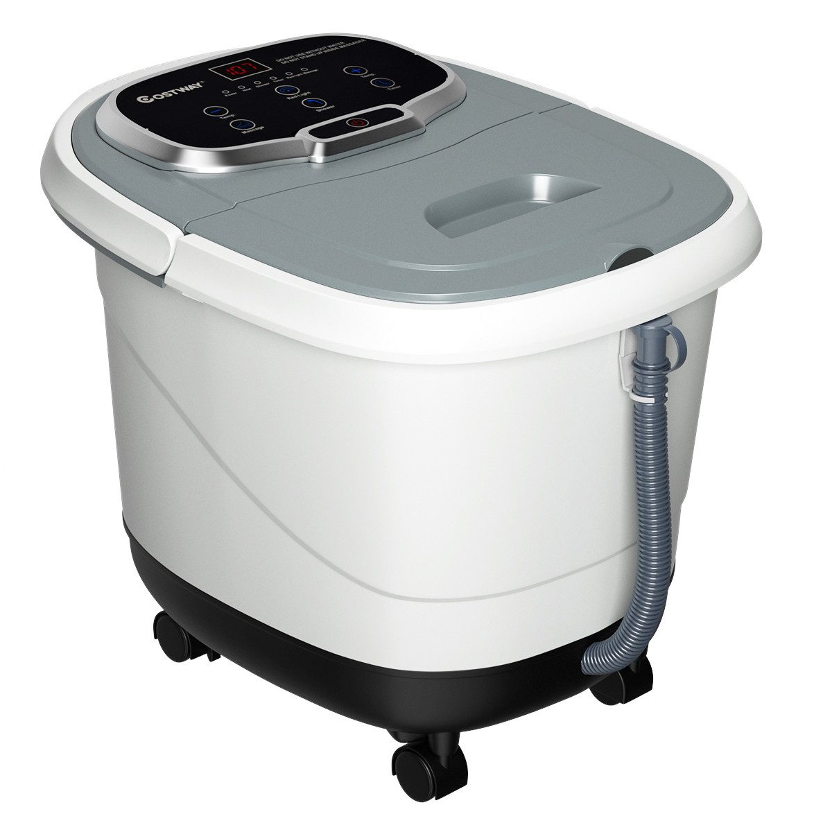 COSTWAY Fußbad, Heizung und Duschemassage, 10-60min Timer, 35-48℃, 500W