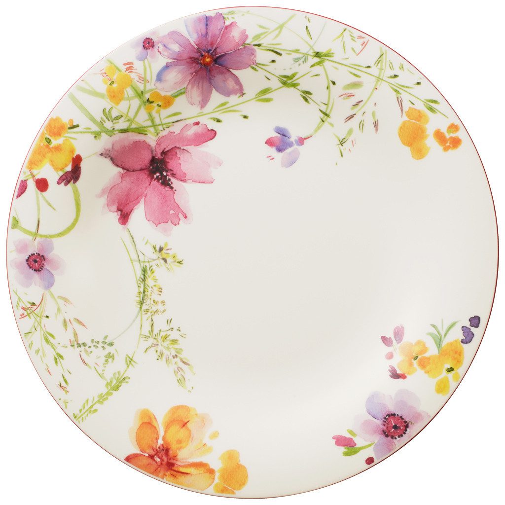 Villeroy & Boch Speiseteller Mariefleur Basic, Spülmaschinengeeignet, Mehrfarbig, Blumen, ⌀ 27cm, Mehrfarbig, Blumen