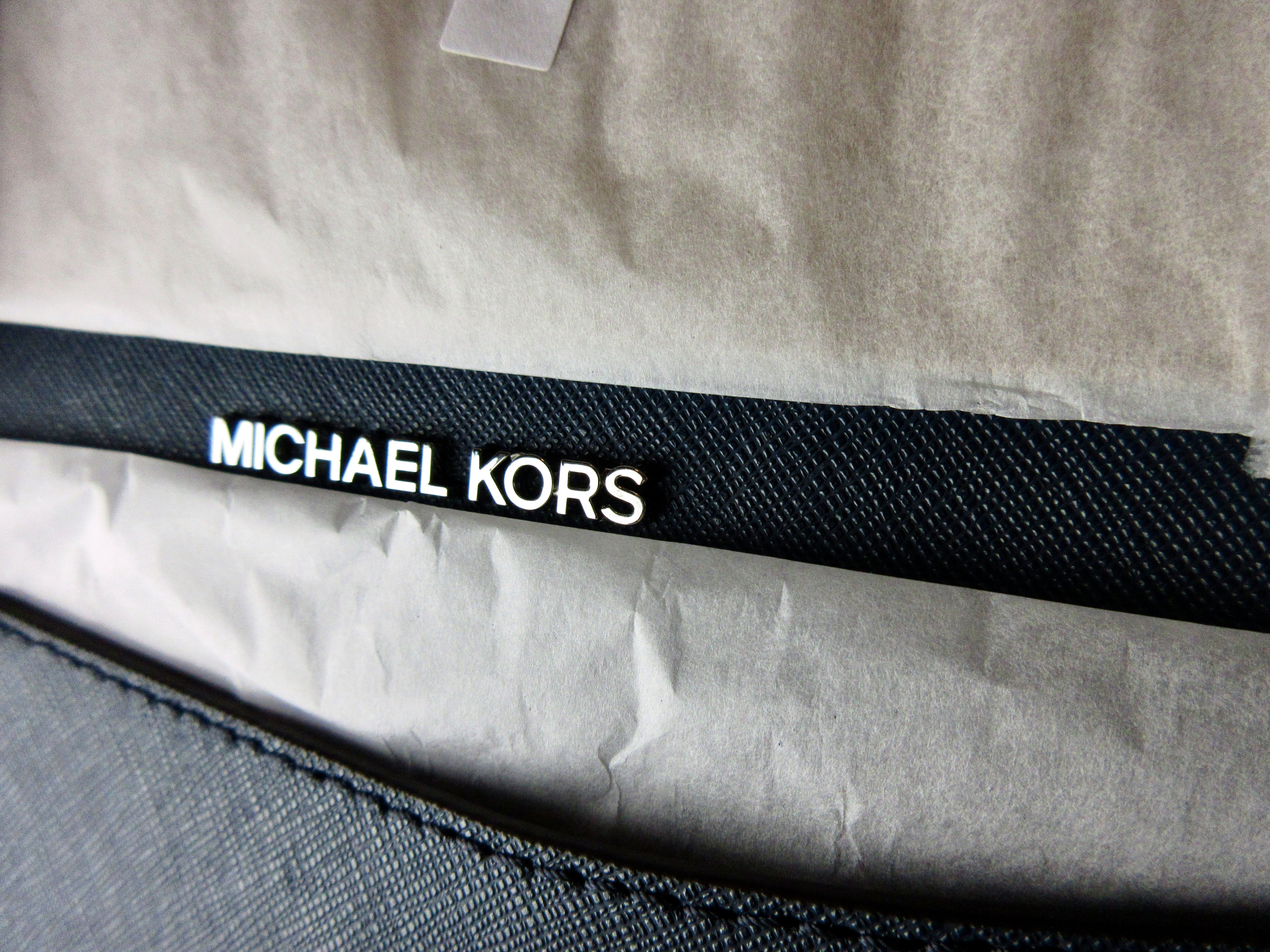 MICHAEL KORS Schultertasche Business Damen 'Jet Set Travel' Large Leder navy blau