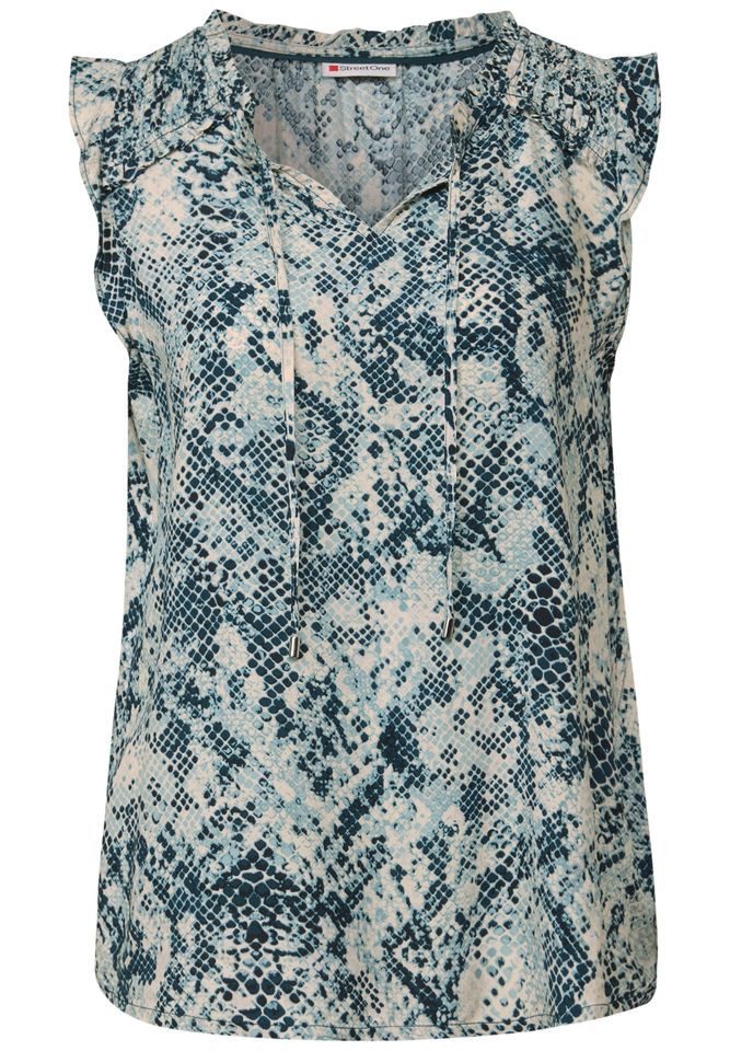 STREET ONE Kurzarmbluse Viskose Sommer Top günstig online kaufen