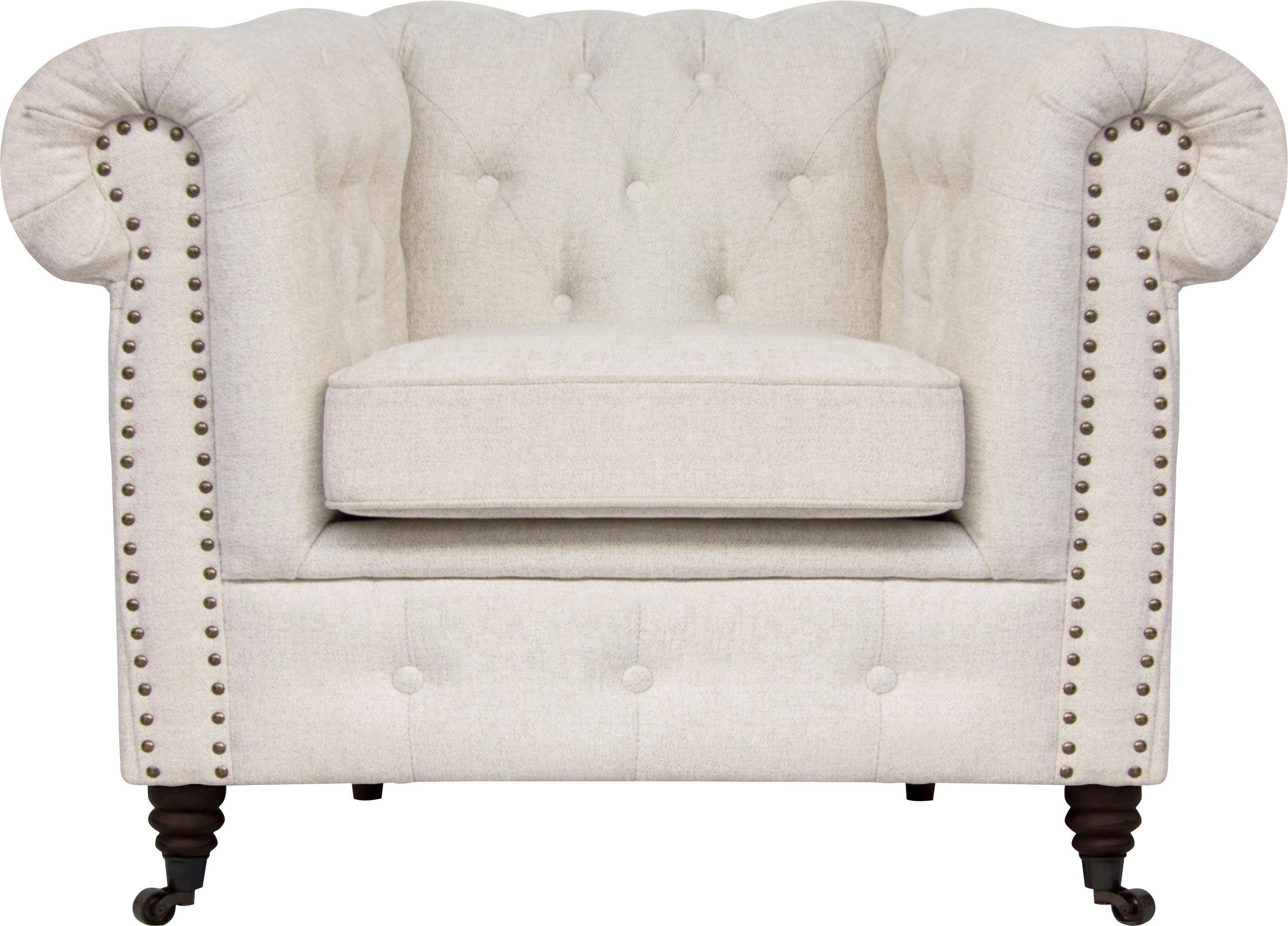 Home affaire Chesterfield-Sessel Aarburg Sessel, aufwändige Knopfheftung und Ziernägel im Chesterfield-Design