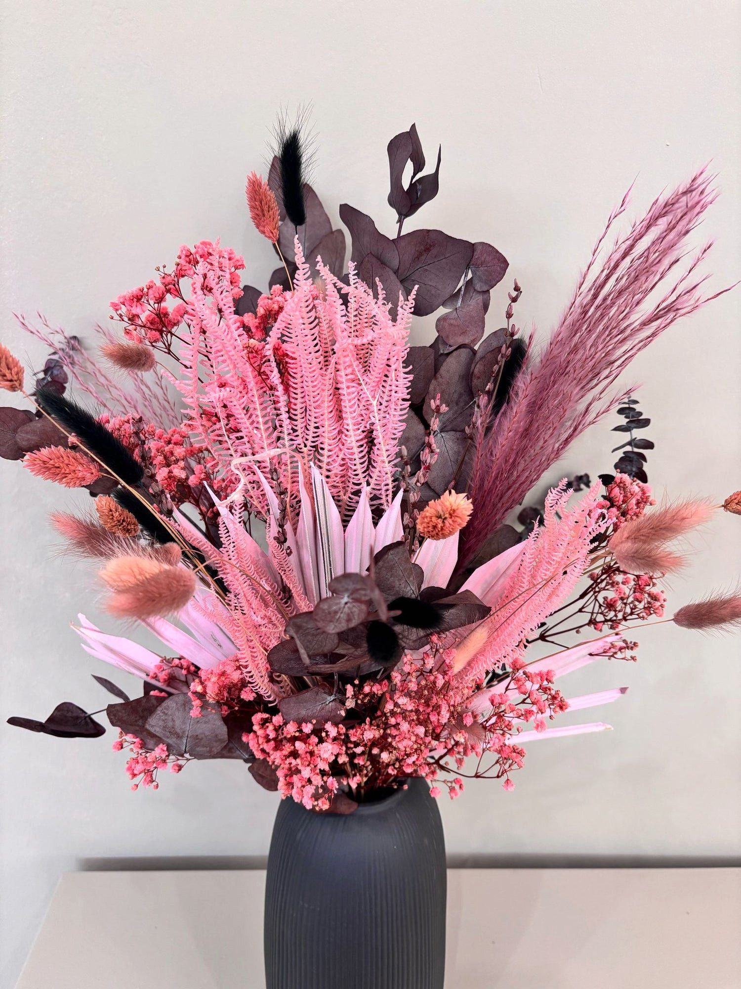 Trockenblume Lavendel, Farn, Eukalyptus, Schleierkraut, Pampasgras, Lagurus, Phalaris, LYKKE & You