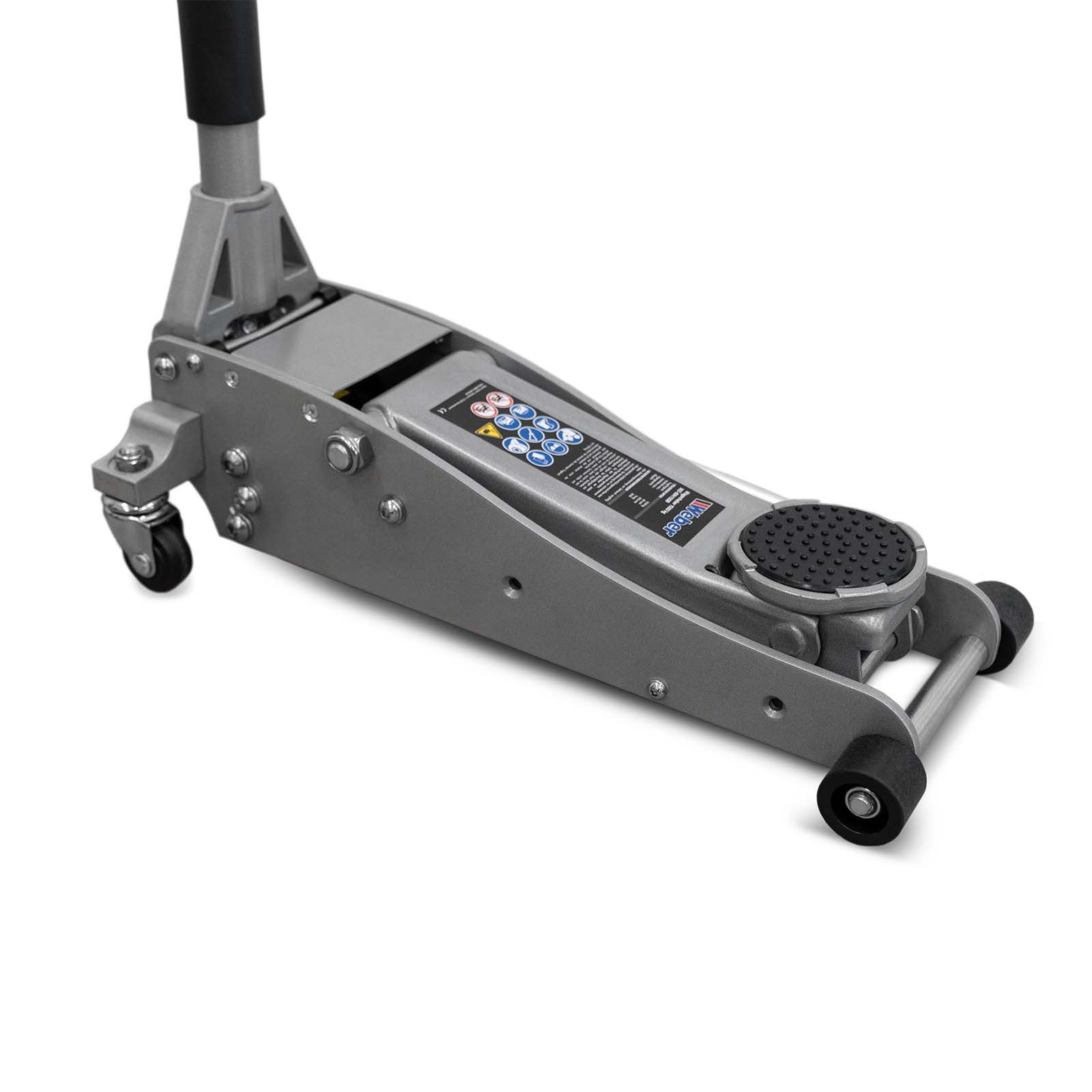 Weber GmbH Rangierwagenheber Extra leichter Wagenheber 1500 kg, max. Hubhöhe: 35 cm, Schnellhebefunktion, leicht, flache Bauweise