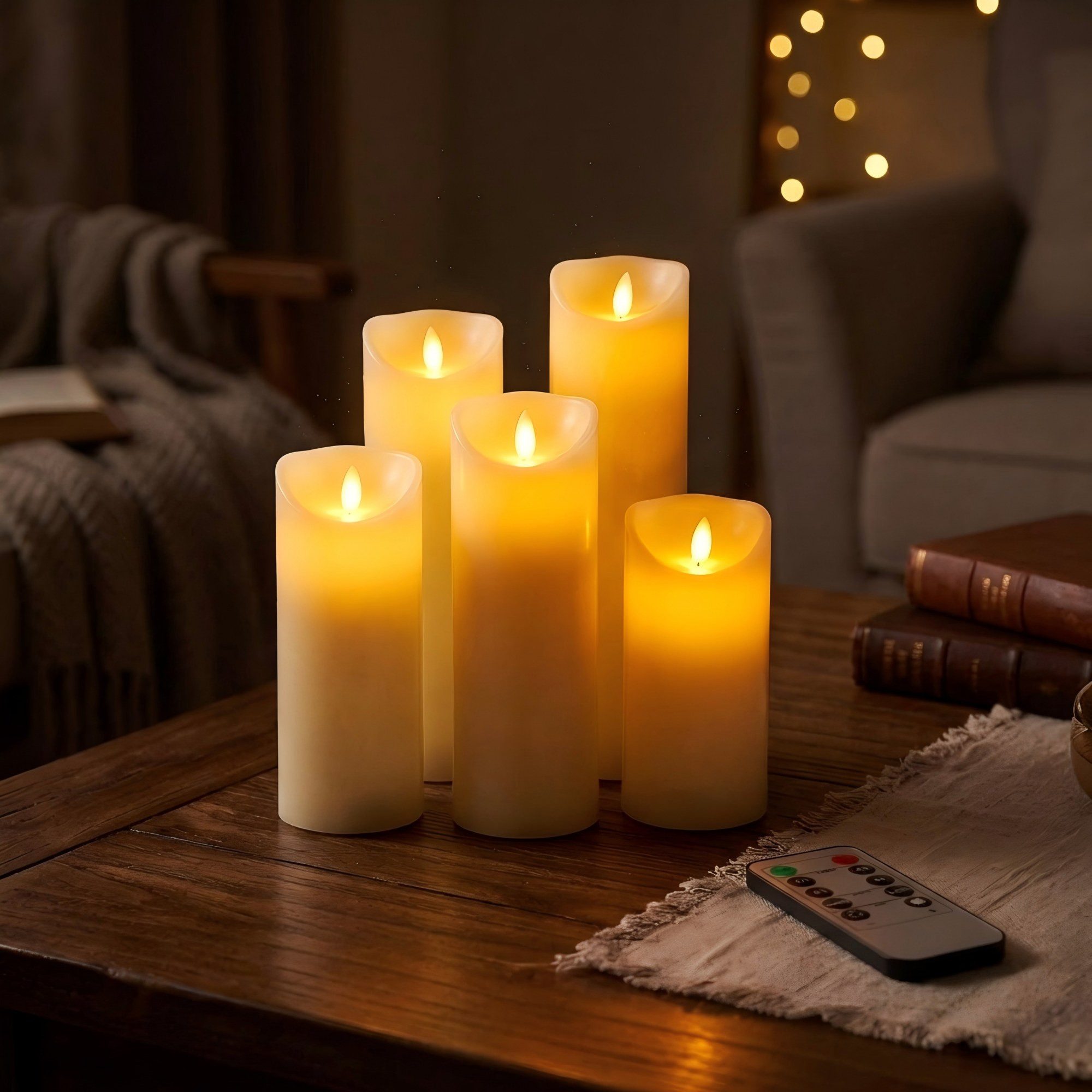 CCLIFE LED-Kerze LED Kerzen 3er 5er Set mit Fernbedienung Timer Funktion