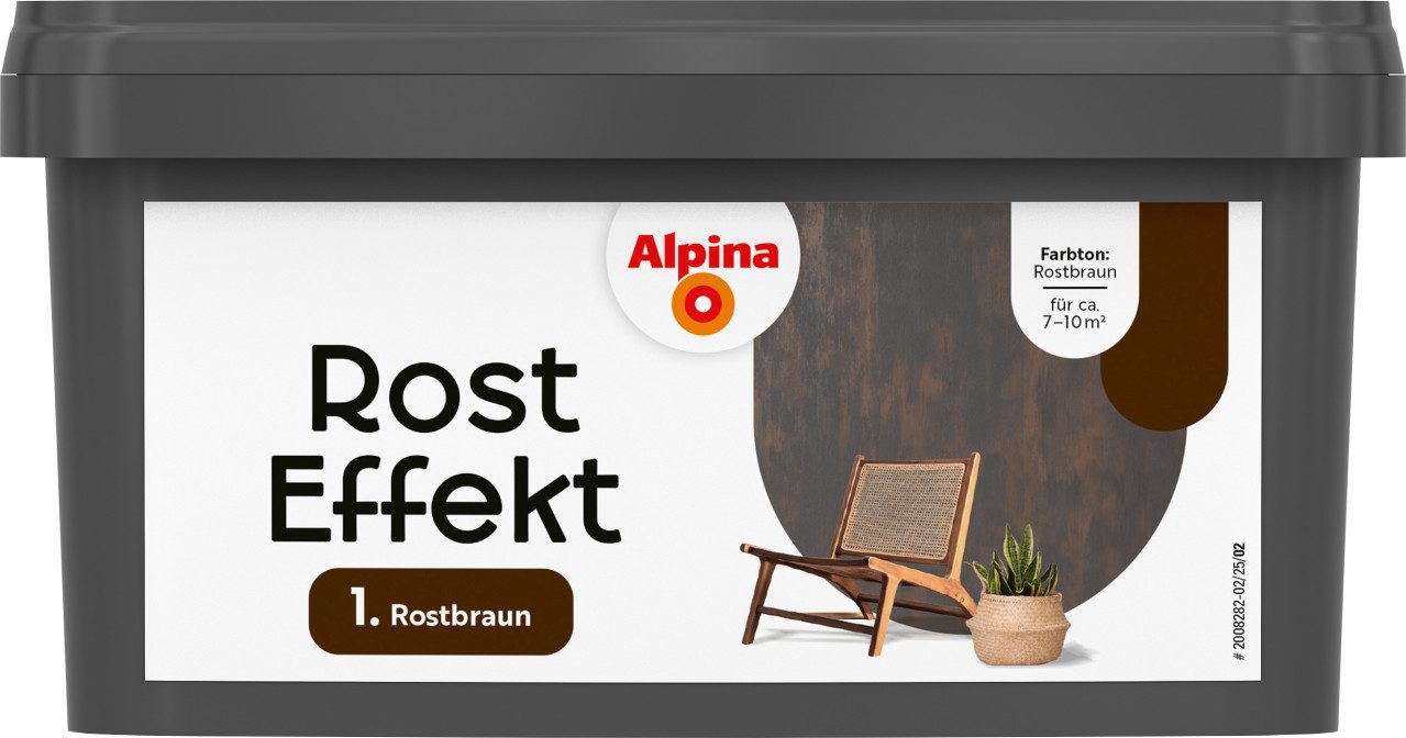 Alpina Wandfarbe Alpina Wandfarbe Rost Effekt rostbraun 800 ml