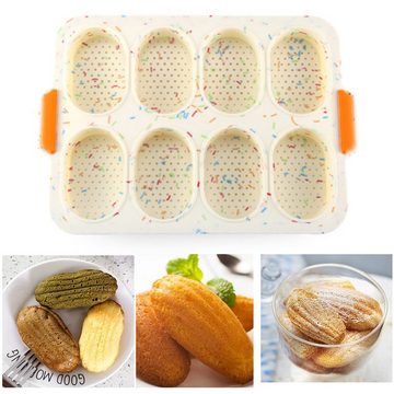 Lubgitsr Baguetteblech Mini-Baguetteblech für 8 kleine Baguettes, mit Antihaftbeschichtung, (1-St)