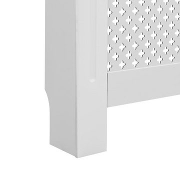 vidaXL Heizkörper-Wäschetrockner Heizkörperabdeckung Weiß 112×19×81,5 cm MDF