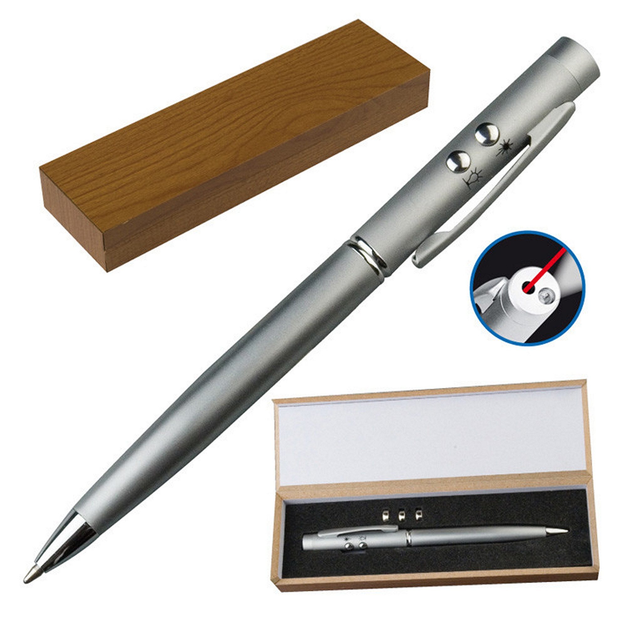 Macma Kugelschreiber LED Kugelschreiber mit Laserpointer und Licht / aus Metall