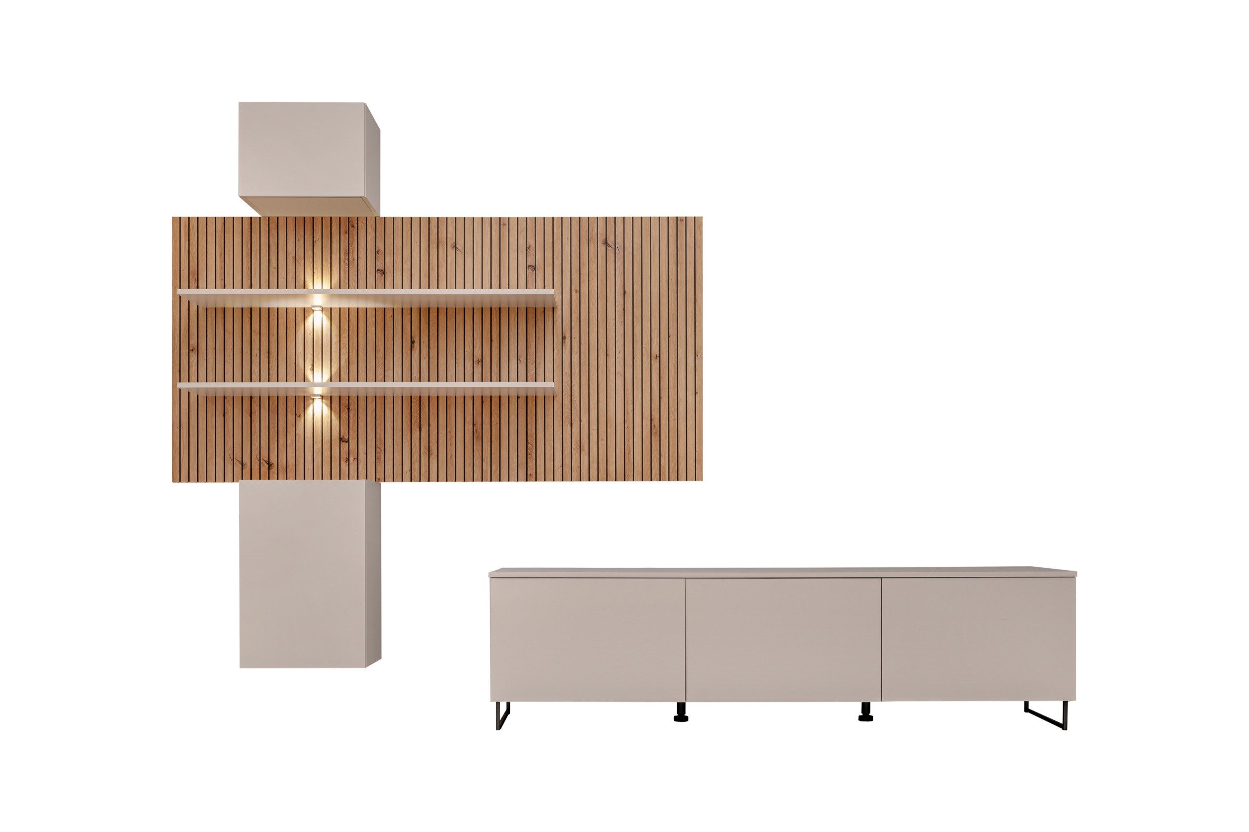 ASM-Moebel Wohnwand Wohnzimmer Schrankwand GUSTO PW günstig online kaufen