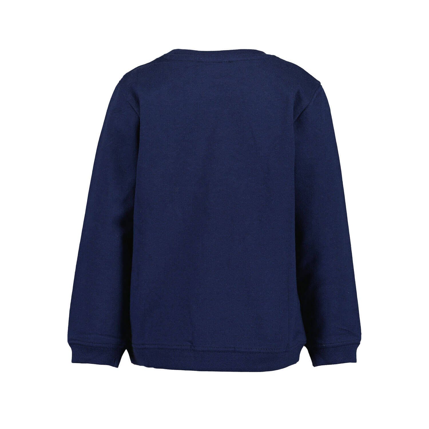 Blue Seven Pullover Sweatshirt Kirsche mit Mädchen - Rundhalsshirt Rundhalsausschnitt blau mit Print