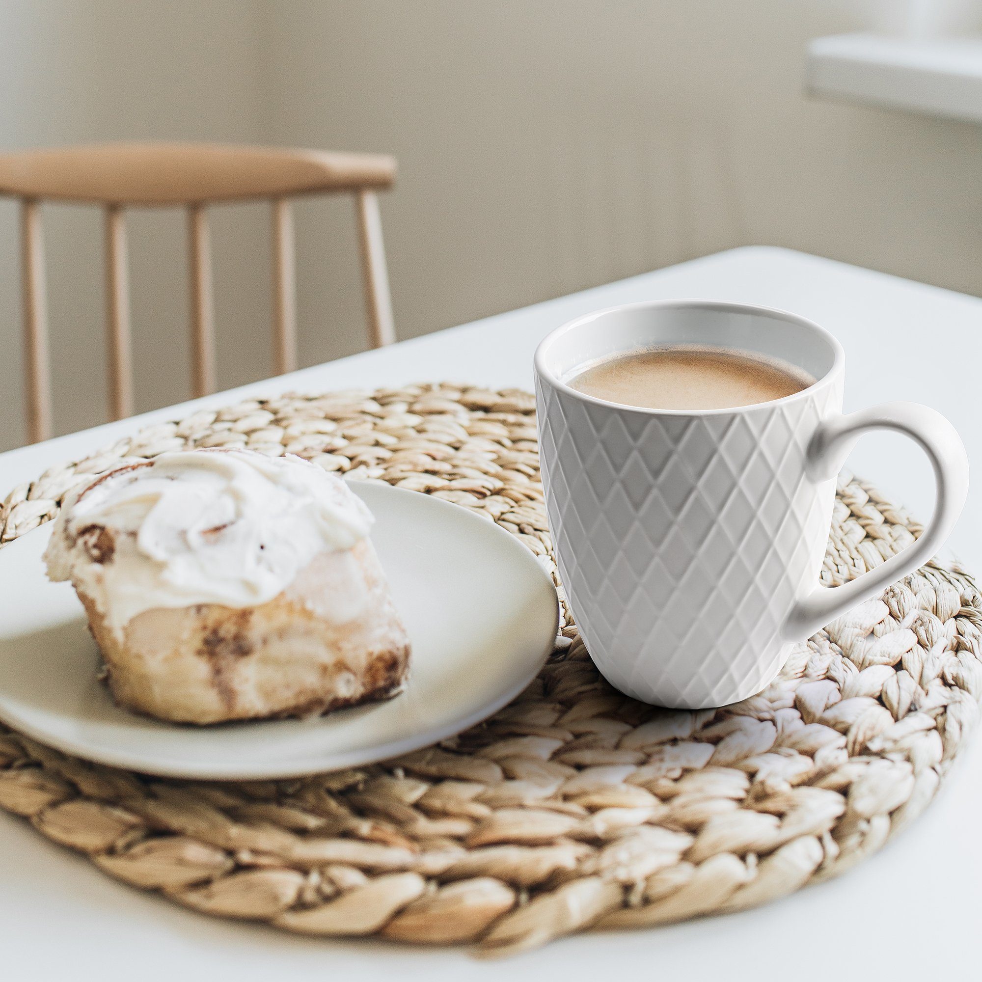 MiaMio Tafelservice Tafelservice 24tlg Geschirrset 6 Personen Kombiservice Keramik - Weiß (24-tlg), 6 Personen, Keramik