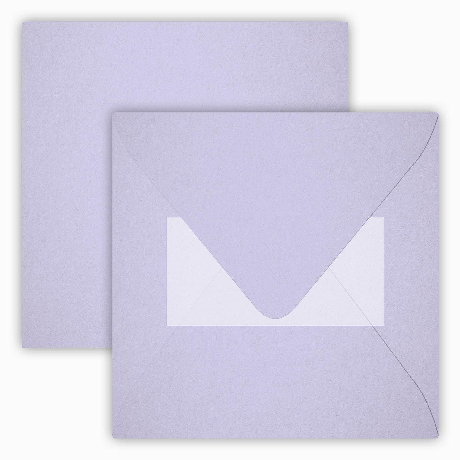 Briefumschläge24Plus Briefumschlag 25 St. 15,5 x 15,5 cm Briefumschläge Quadratisch Flieder, 15,5 x 15,5 mm Briefumschläge Recyceltes Material