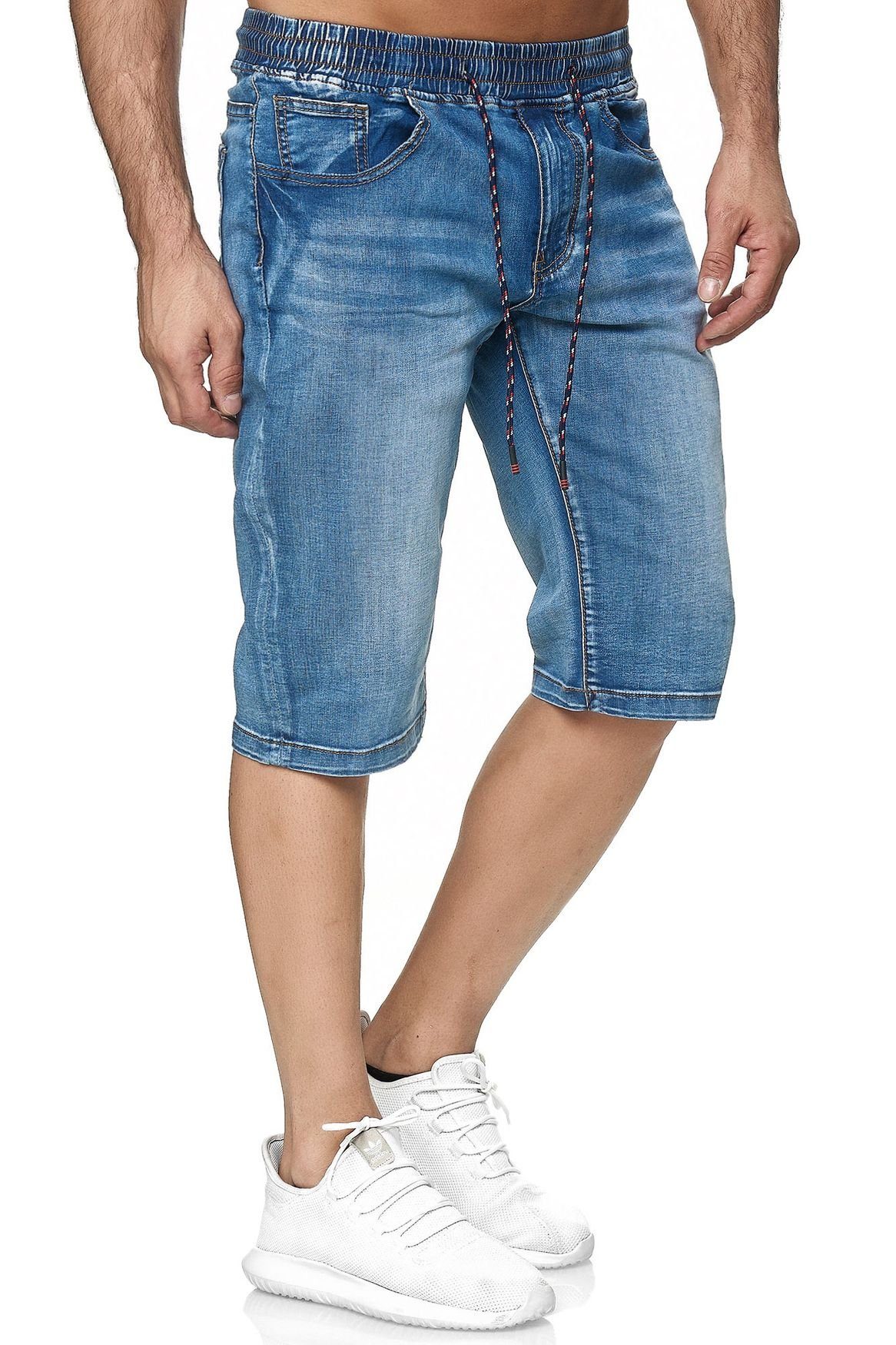 LEO GUTTI Jeansshorts Jeans Shorts Hose 3152 in Kurze Dehnbund Blau Sommer (1-tlg) 5-Pocket