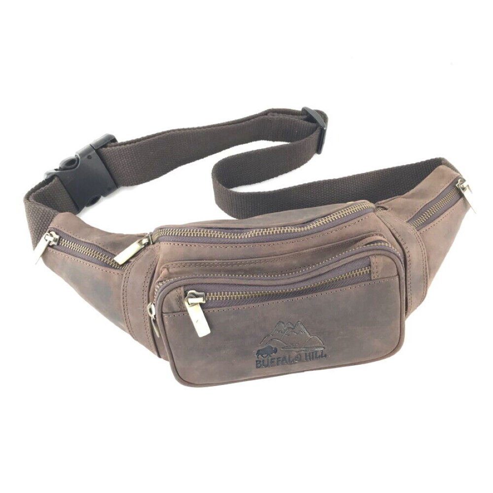 Buffalo Hill Bauchtasche Büffelleder, Vintage Umhängetasche günstig online kaufen