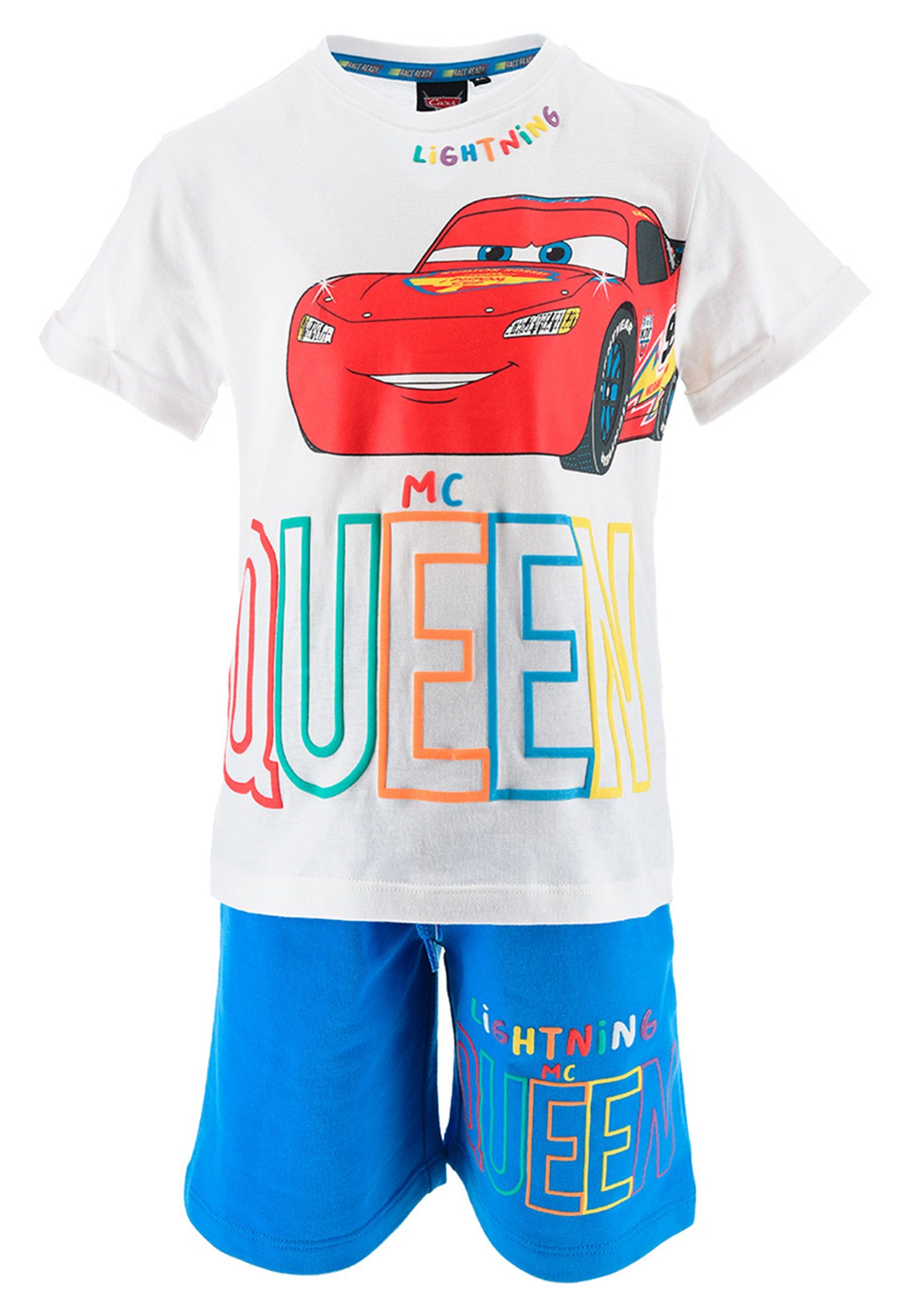 Disney Cars T-Shirt & McQueen Shorty (2-tlg) Bekleidungs-Set Lightning Shorts