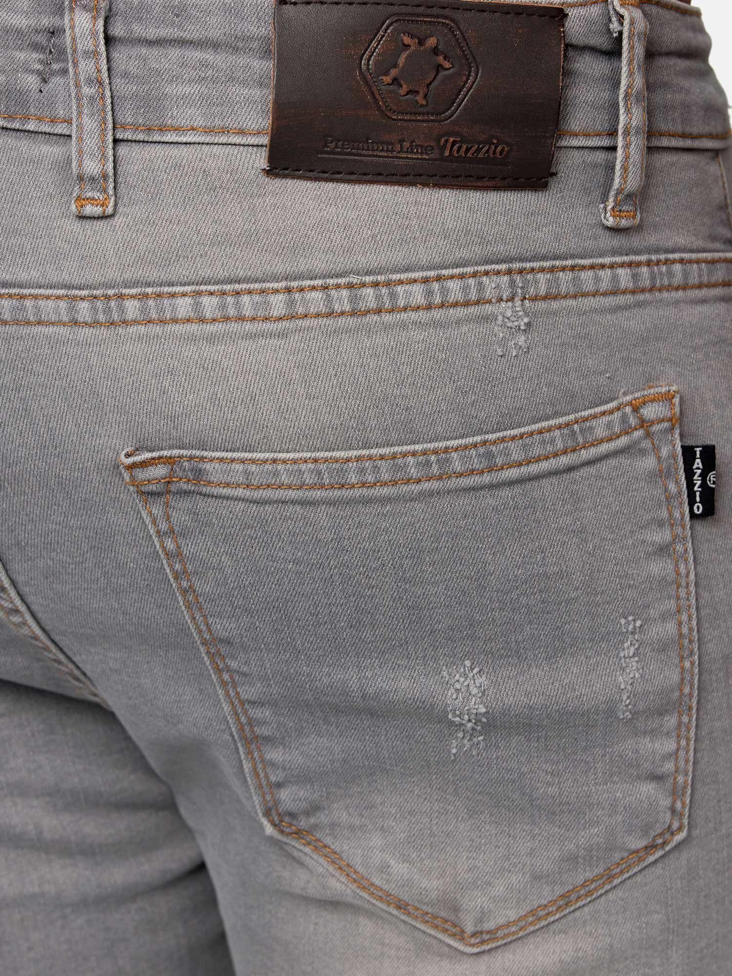im Destroyed-Look grau 17514 Tazzio Skinny-fit-Jeans