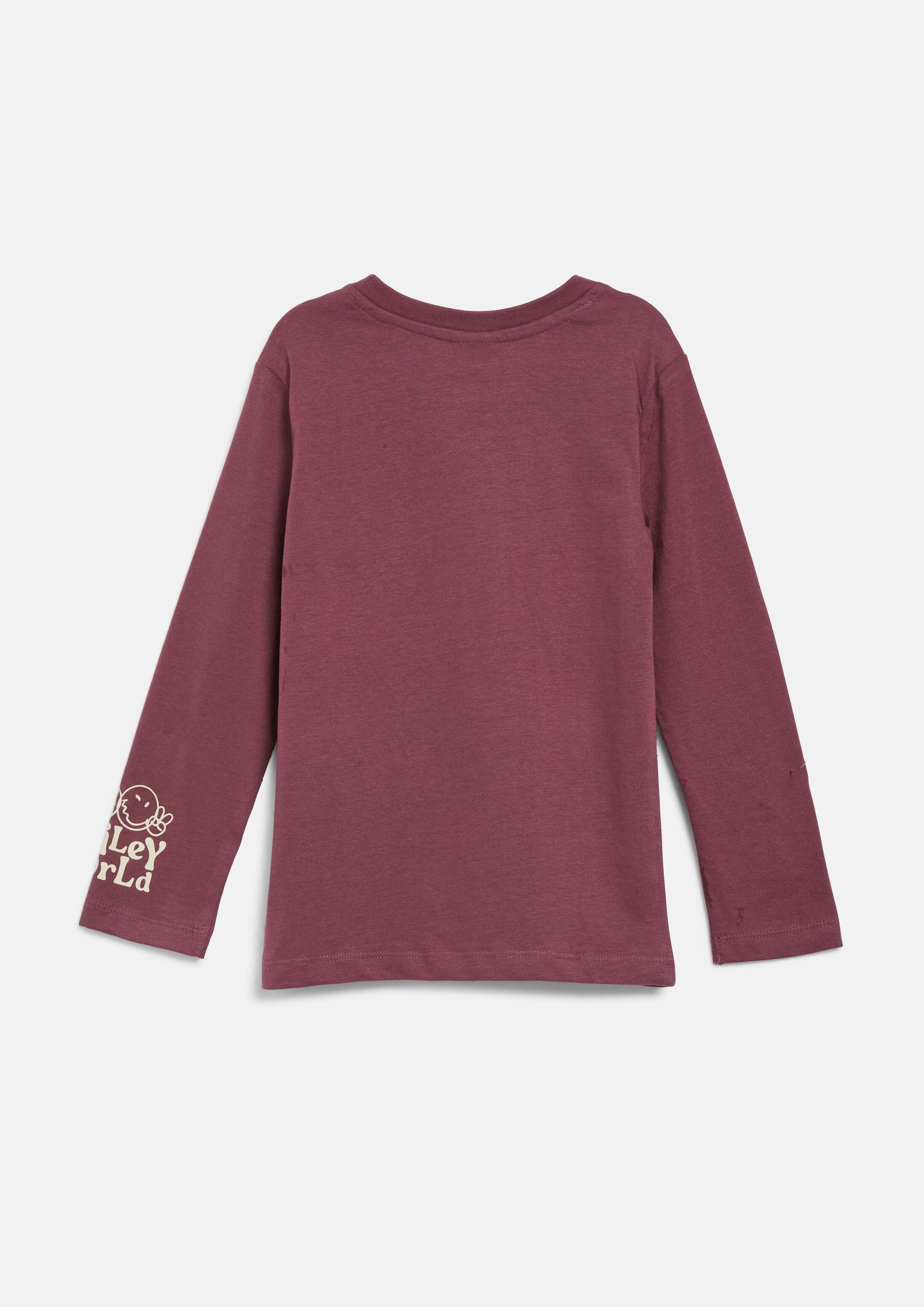 s.Oliver Langarmshirt T-Shirt Smiley® Longsleeve mit Front- und Ärmelprint – Bild 2 von 4