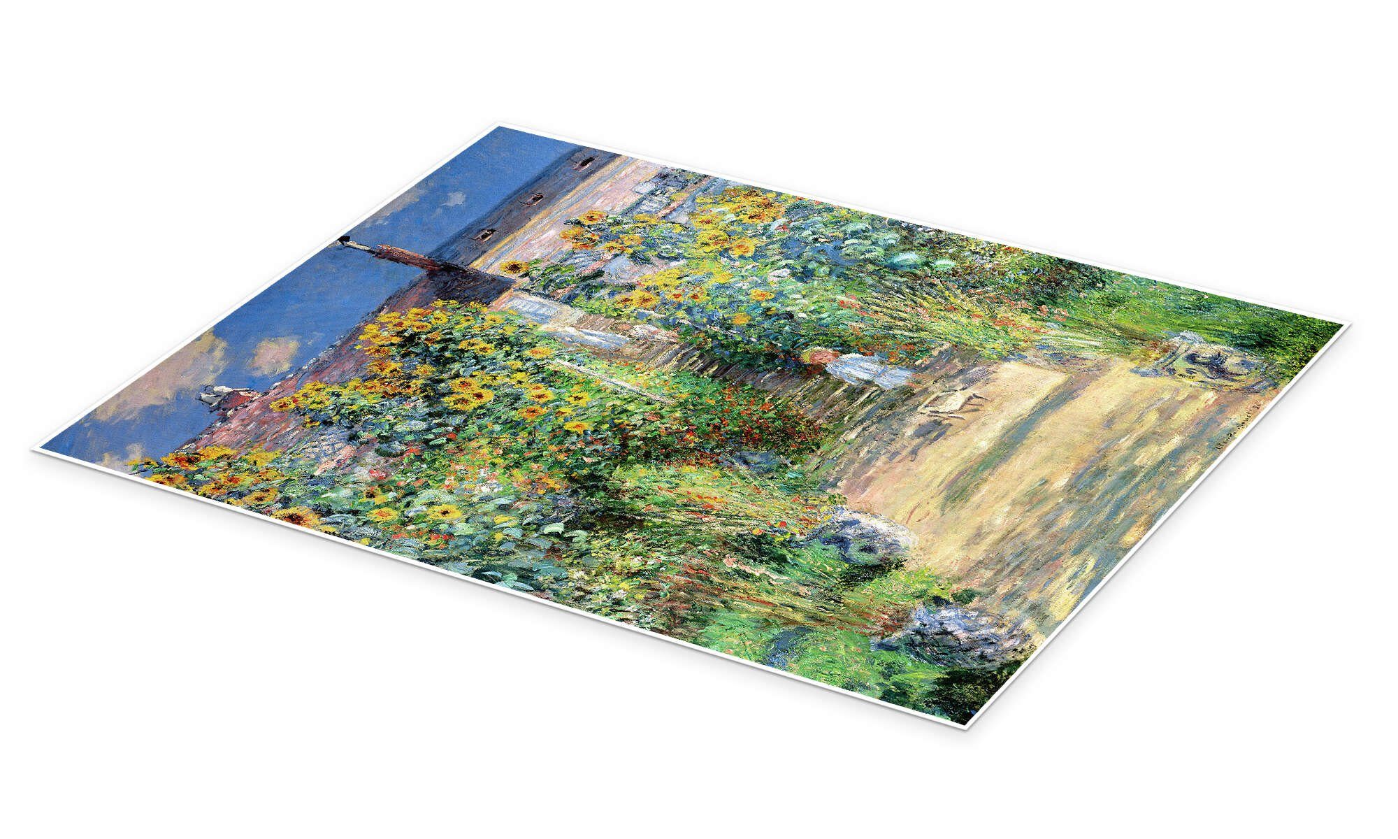 Posterlounge Wandbild Garten in Vétheuil, Claude Monet, erhältlich als Poster, Leinwandbild, Wandsticker oder Acrylglasbild – Bild 2 von 5