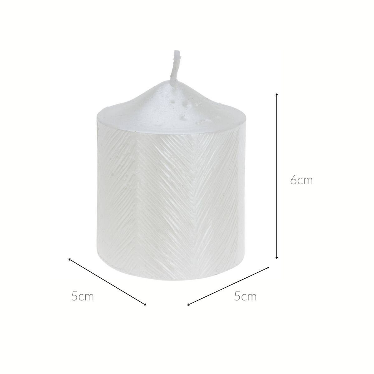Home & styling collection Formkerze Dekorative Kerze mit metallischem Muster, 5 x 6 cm (Dekokerze, Dekokerze)