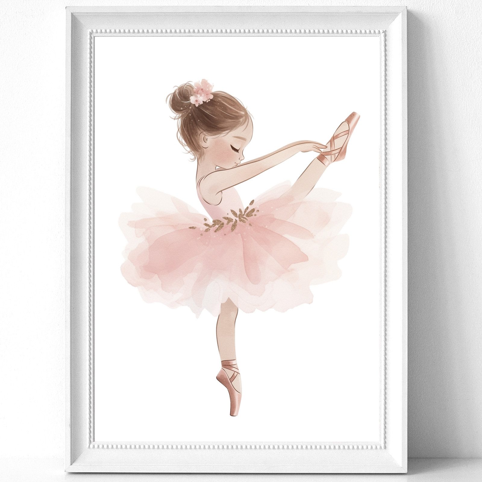 homestyle-accessoires Poster Kinderzimmer Bilderwand 6erSet Bilderset Babyzimmer BALLERINA, Hochformat, Künstlerpapier, ohne Rahmen
