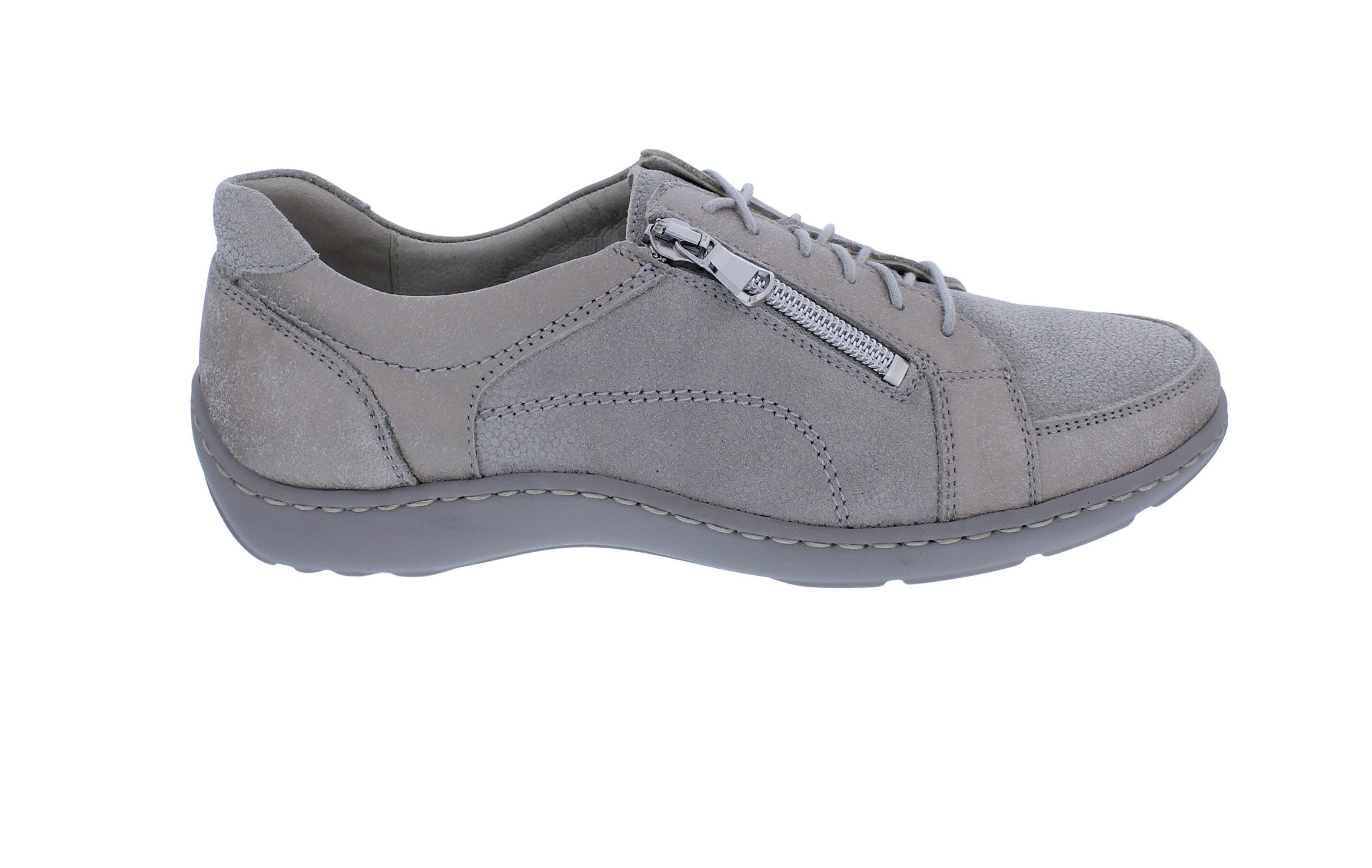 Waldläufer Henni Halbschuh mit ProAktiv Fußbett 496042-337-070, Nubukl Schnürschuh