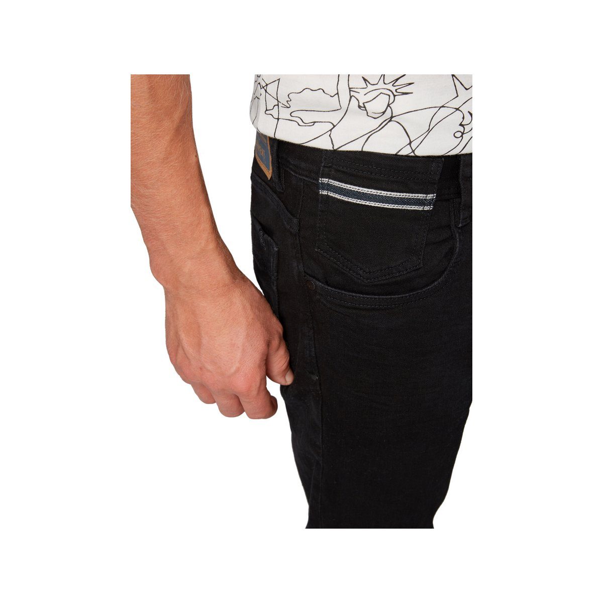 schwarz (1-tlg) 5-Pocket-Jeans TAILOR TOM