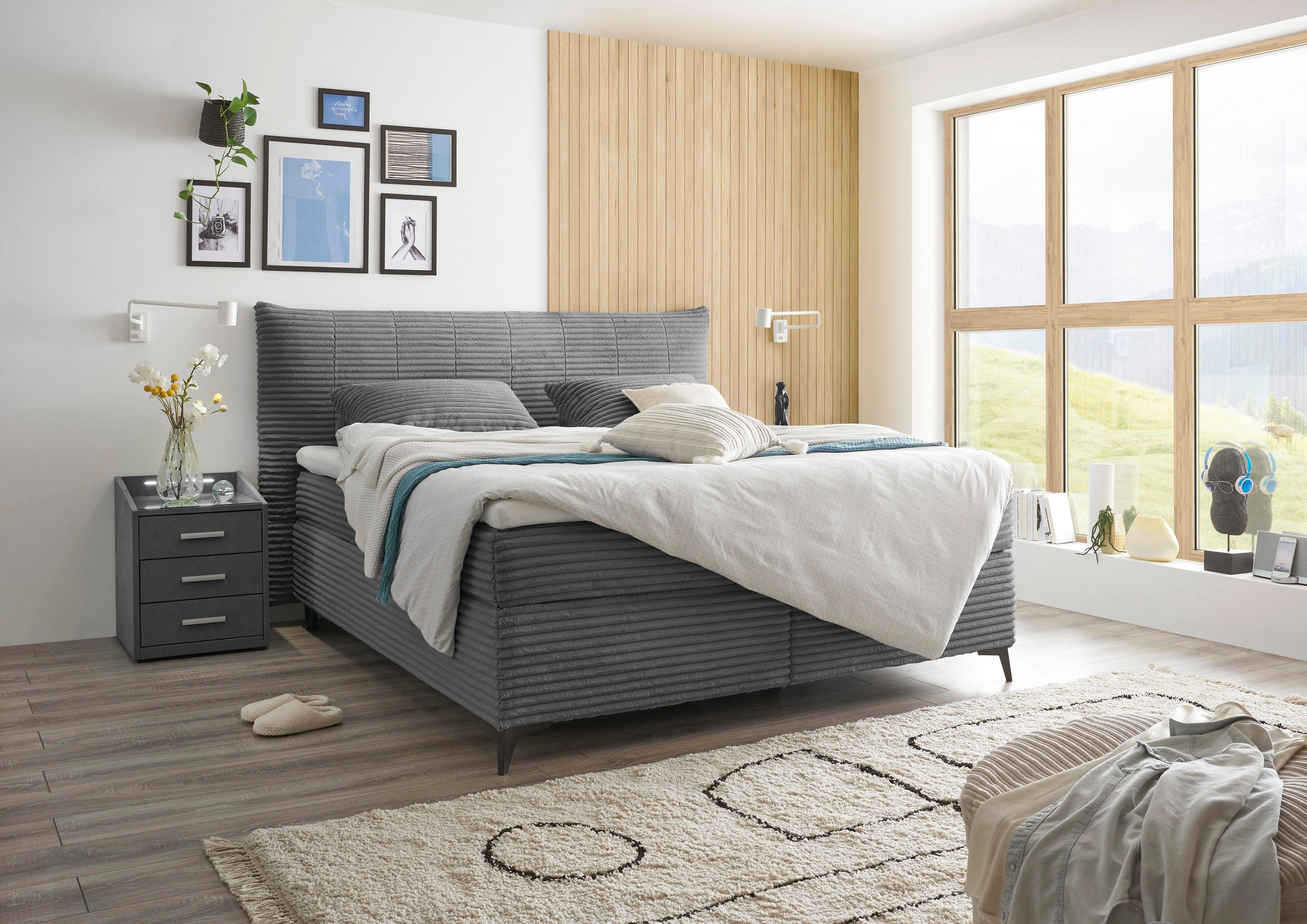 ED EXCITING DESIGN Boxspringbett Seattle, harte günstig online kaufen