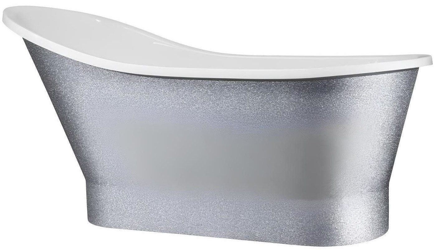 Xlmoebel Badewanne Exklusive Badewanne in Silber - Freistehende Acrylwanne mit Design, Hergestellt in Europa