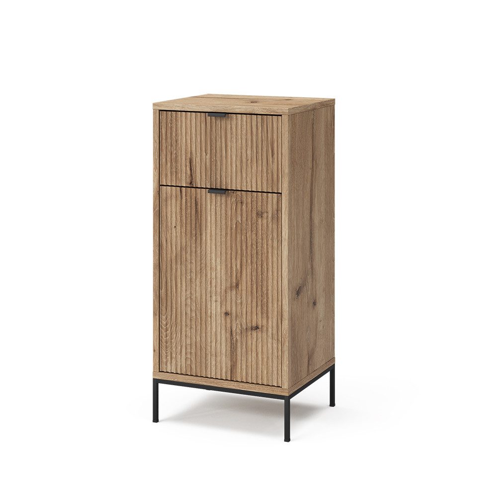 Vicco Midischrank Eliza, Viking Oak/Sonoma, 40 x 87 cm mit Tür und Schublade (1-St)