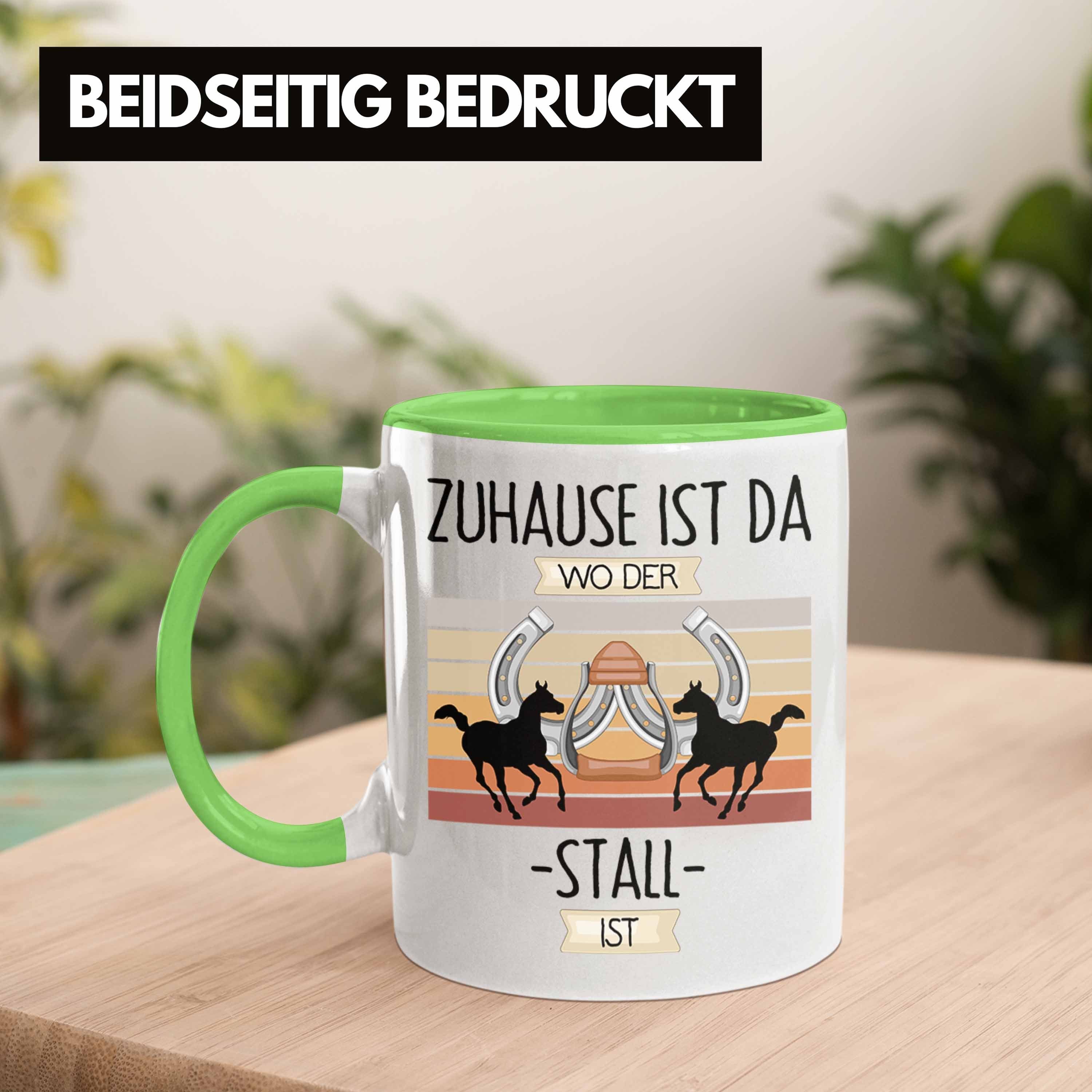 Geschenkidee Is Lustiger Trendation Geschenk Grün Tasse Tasse Spruch Zuhause Reiterin Pferde